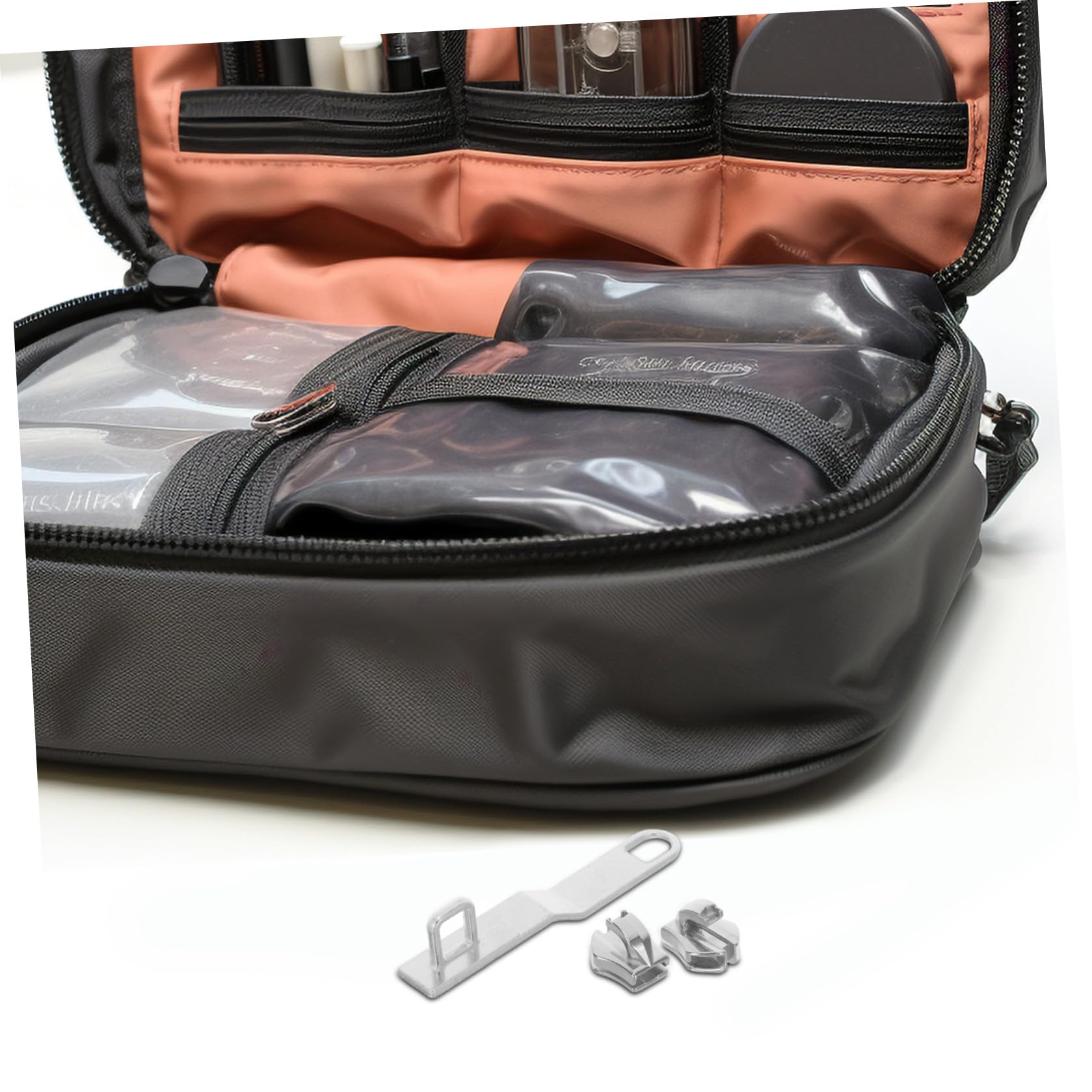 Baluue 2 Set Blocco per Valigia in Lega di Zinco Argento 6x1,1x0,8 Cm per Cerniera per Valigie, e Resistente per Viaggi Internazionali