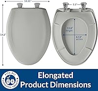 Vista 4 de Bemis Classic Colors - Asiento de inodoro de cierre lento, bisagras fáciles de limpiar y asiento de plástico duradero, fabricado en Estados Unidos