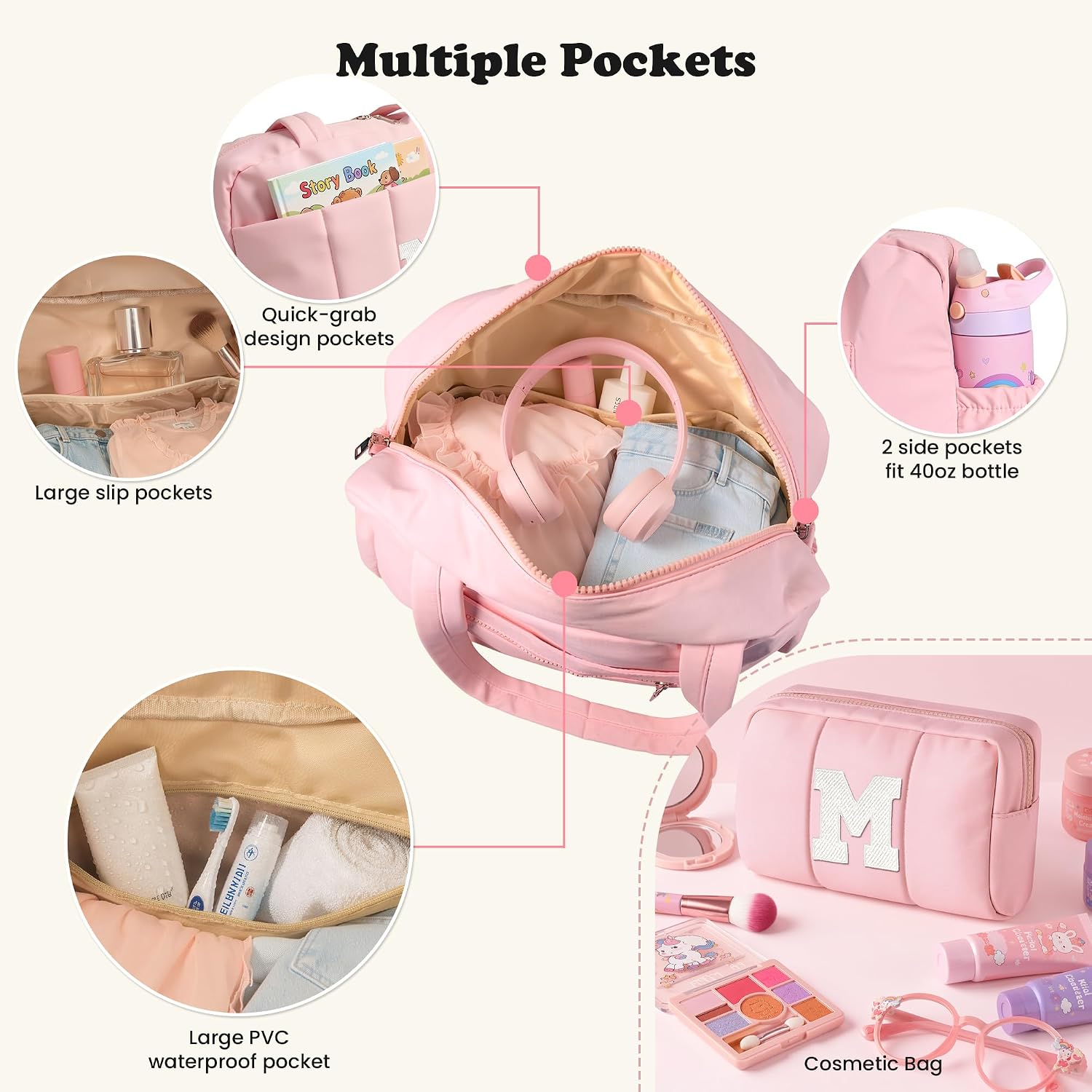 Initial 10 Year Old Girl Birthday Gifts-Personal Item Travel Bag image 5
