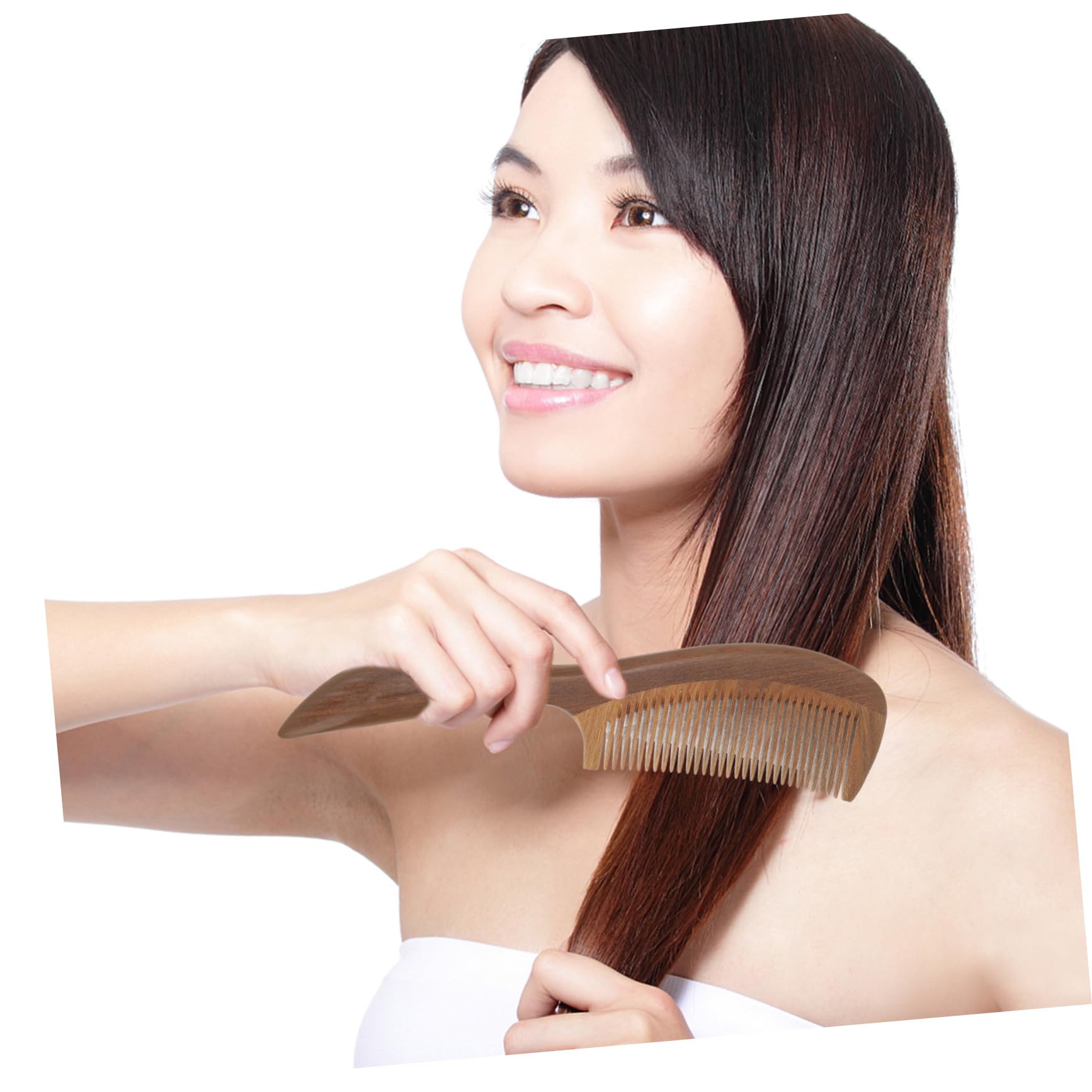DOITOOL 5piezas Peine De Madera Antiestática De Dientes Para Cabello Rizado y Grueso Cepillo De Masaje Natural Para Mujeres Para y Relajación Del Cabelludo