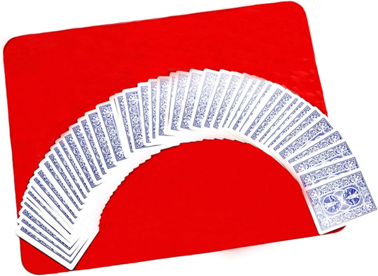 Kingmagic Magician Close Up Card Mat Red Magic Accessory Card Magic Trick for Playing Cards or Card Games (41cmX32cm)