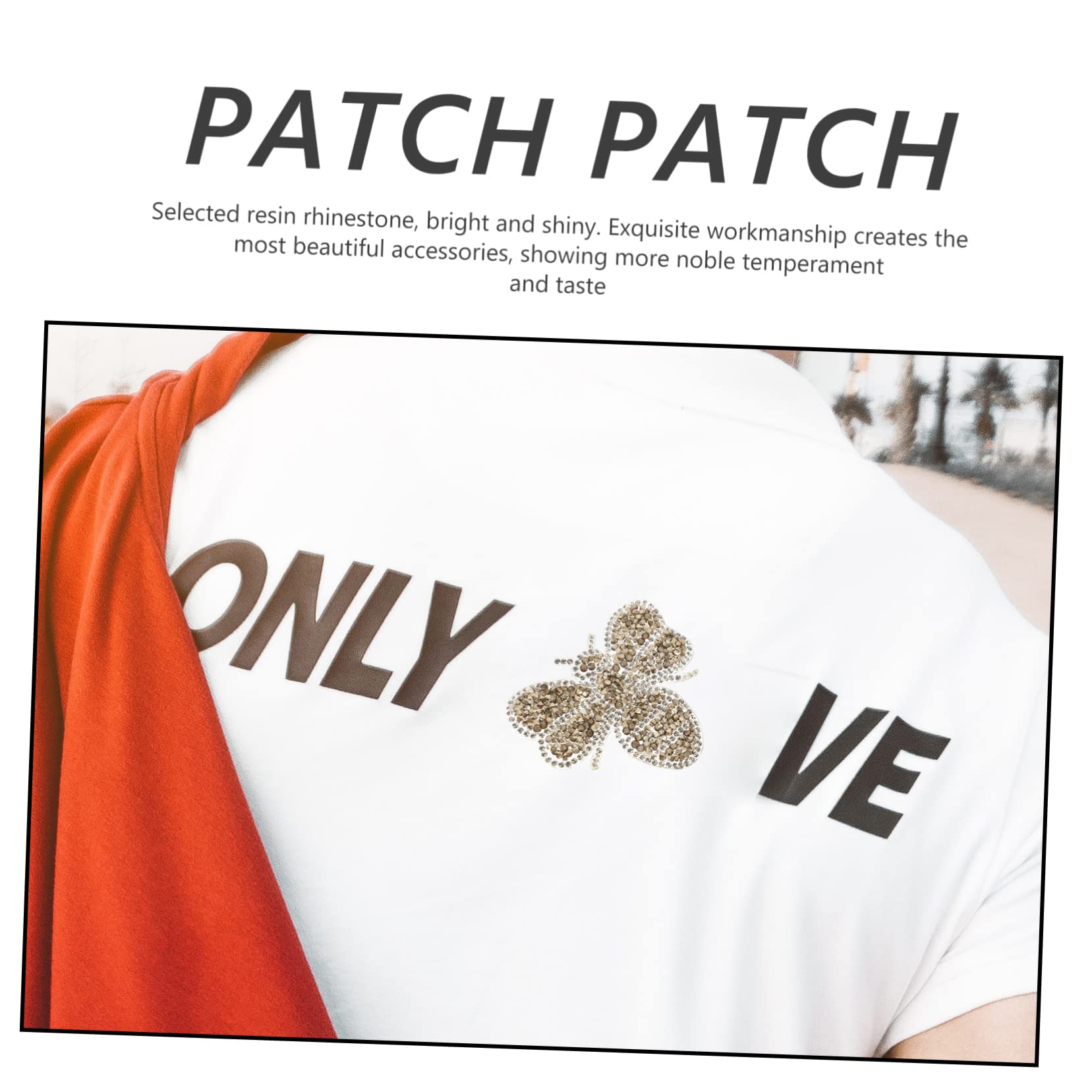 NUOBESTY 30pezzi Toppe Decorative Sostituibili Per Abbigliamento e Cappelli Patches Compatti Resistenti Per Jeans Giacche e Borse Design Ape Facili Da Applicare