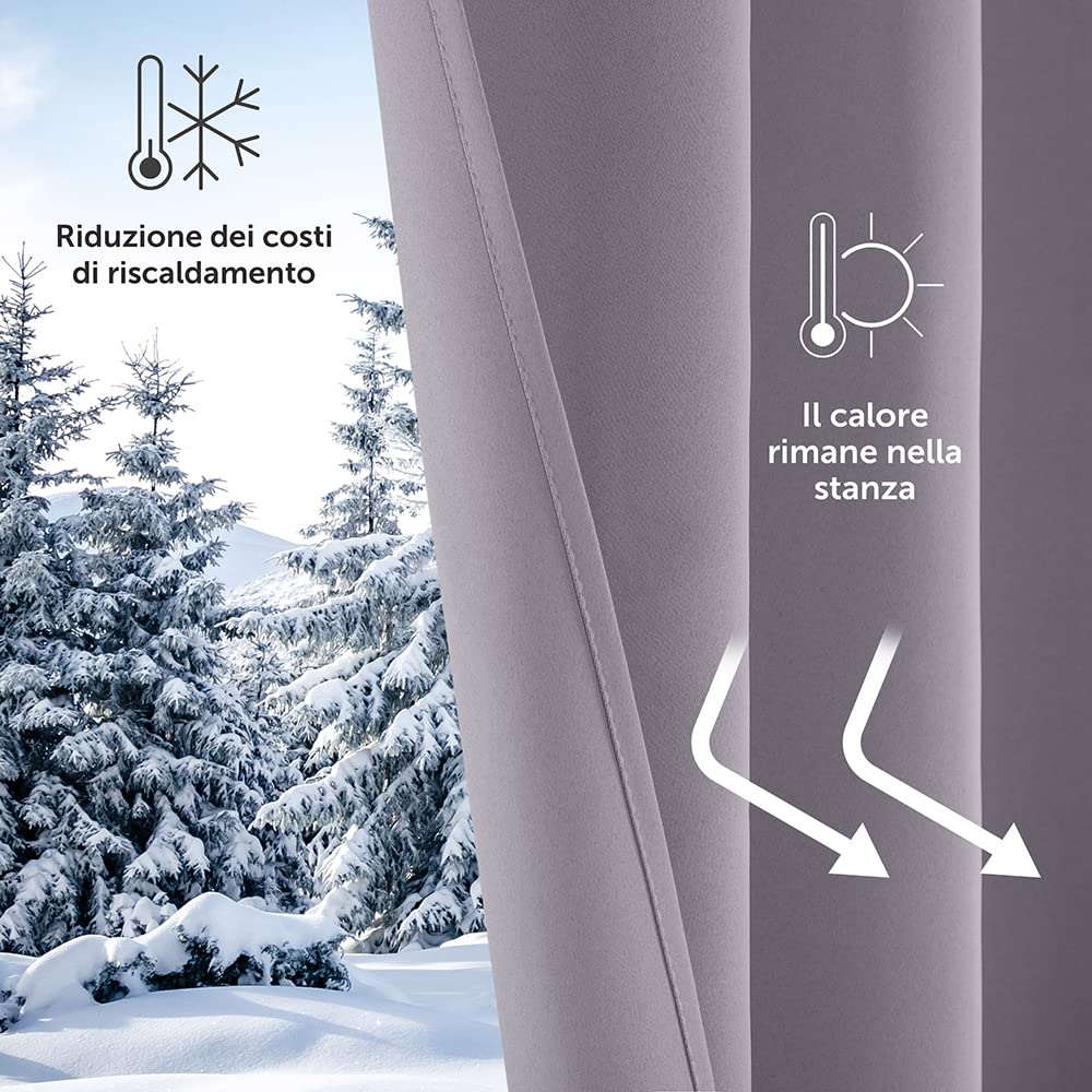 Blumtal Blackout Curtains, Set of 2 Eyelet Curtains, Easy Installation, Maximum Protection - Image 2