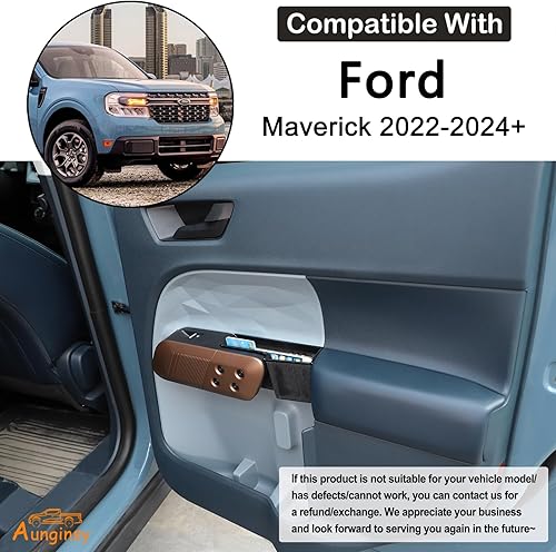 Miniatura 2 de Caja de almacenamiento para puerta trasera de automóvil compatible con Ford Maverick 2022-2024, caja de almacenamiento lateral para puerta trasera