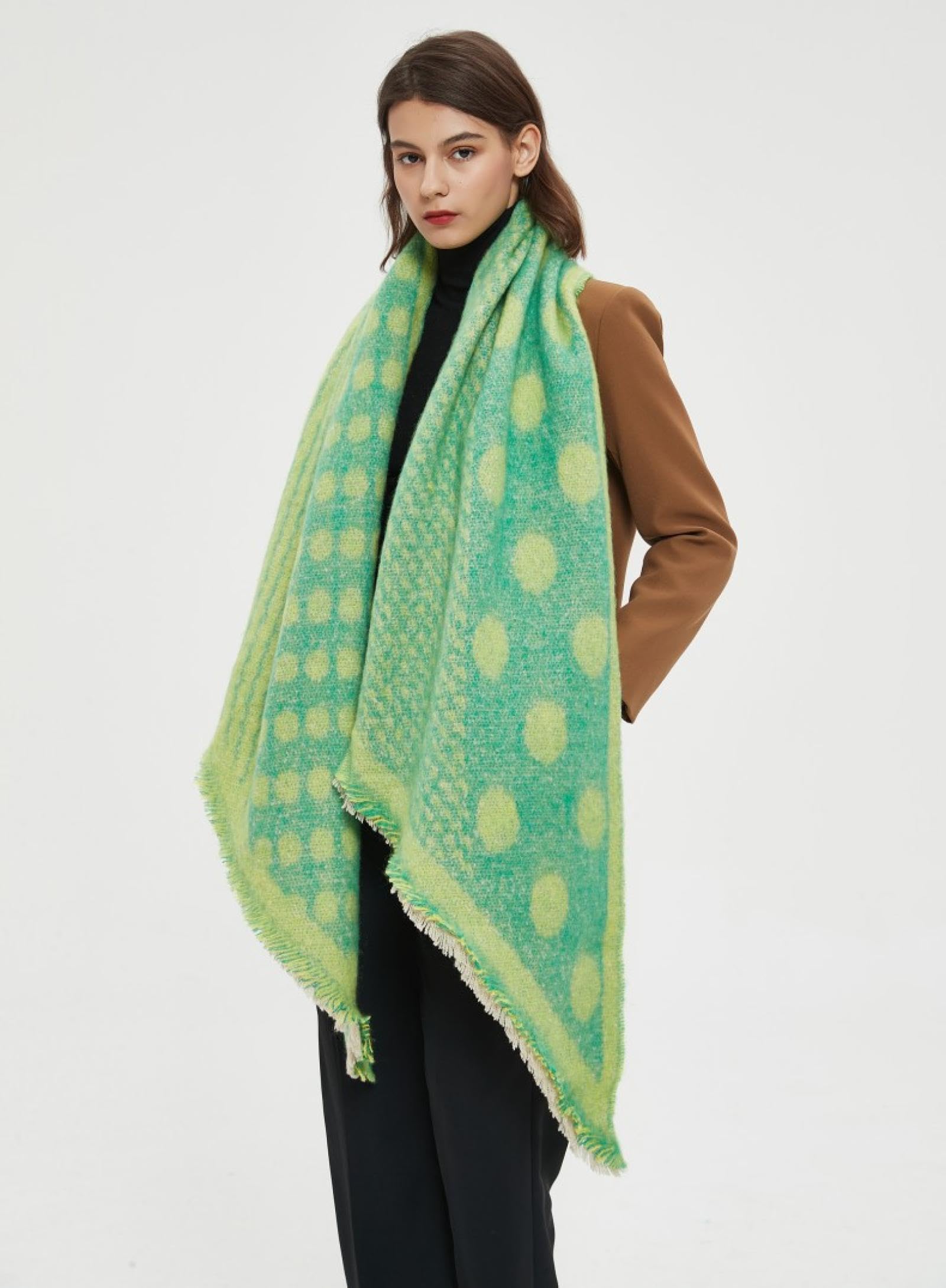 Sciarpa Donna Scialle Uomo Scialle con Sciarpa Smussata con Motivo Leopardato A Scacchi Autunno E Inverno