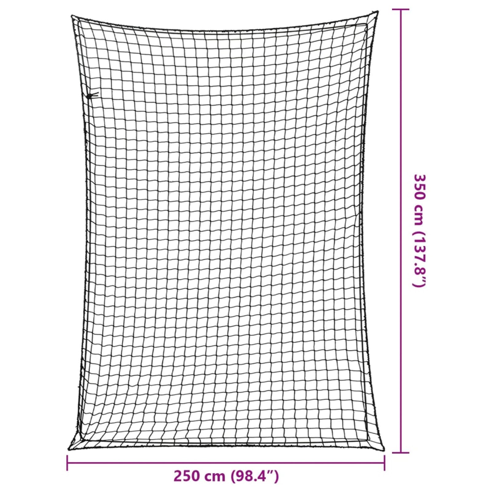 Homgoday Anhängernetz mit Gummiseil, Ladungssicherungsnetz Abdecknetz für Anhänger, Transportnetz Gepäcknetz, Anhänger Ladungssicherung, Abdecknetz Schwarz 3,5x2,5 m PP
