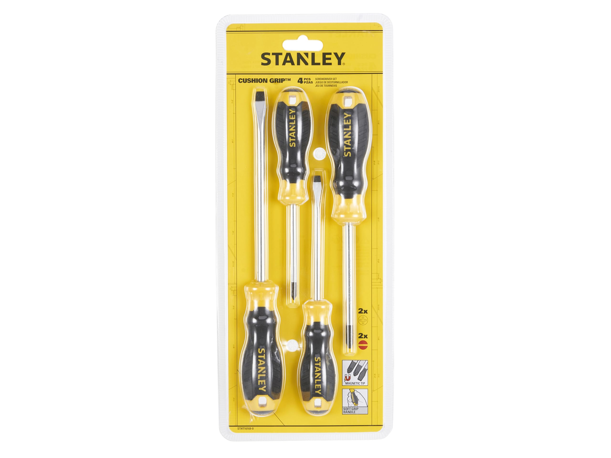 Stanley Cushion Grip™ Screwdriver Set, 4 Piece, Engineered from high-Strength - Image 4