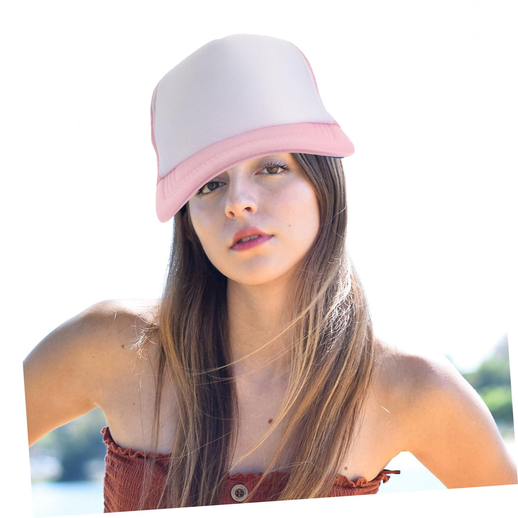 FRCOLOR Cappello da Baseball Rete Vuota 6 Pz Cappello Mesh Sportivo Estivo per Personalizzazione Unisex Tessuto in Poliestere e Sponge