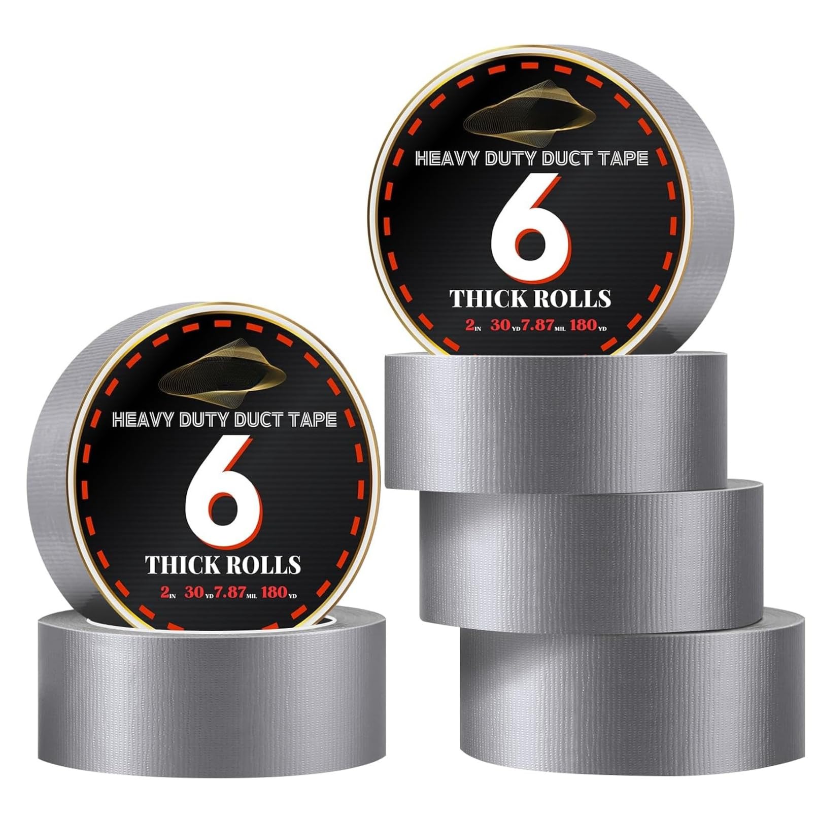 Spymero Duct Tape Heavy Duty Tape 6 Pack 5 cm x 27m Silver
