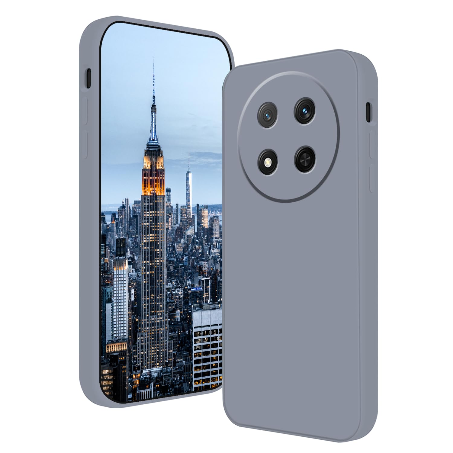 Coque Honor Magic 7 Lite grise fine silicone protège des chocs et rayures - 8