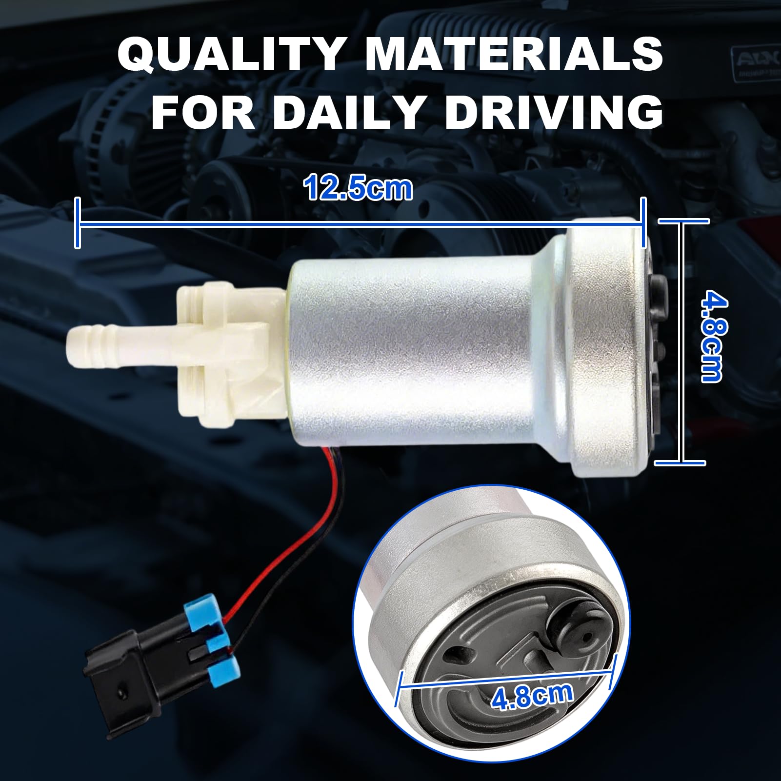 Bomba De Combustible 450LPH, F9000262 Bomba De Combustible Eléctrica Conjunto De Bomba De Combustible Kit De Instalación Duradero Para WALBRO E85 RACING F90000274 CRX/CR‑V