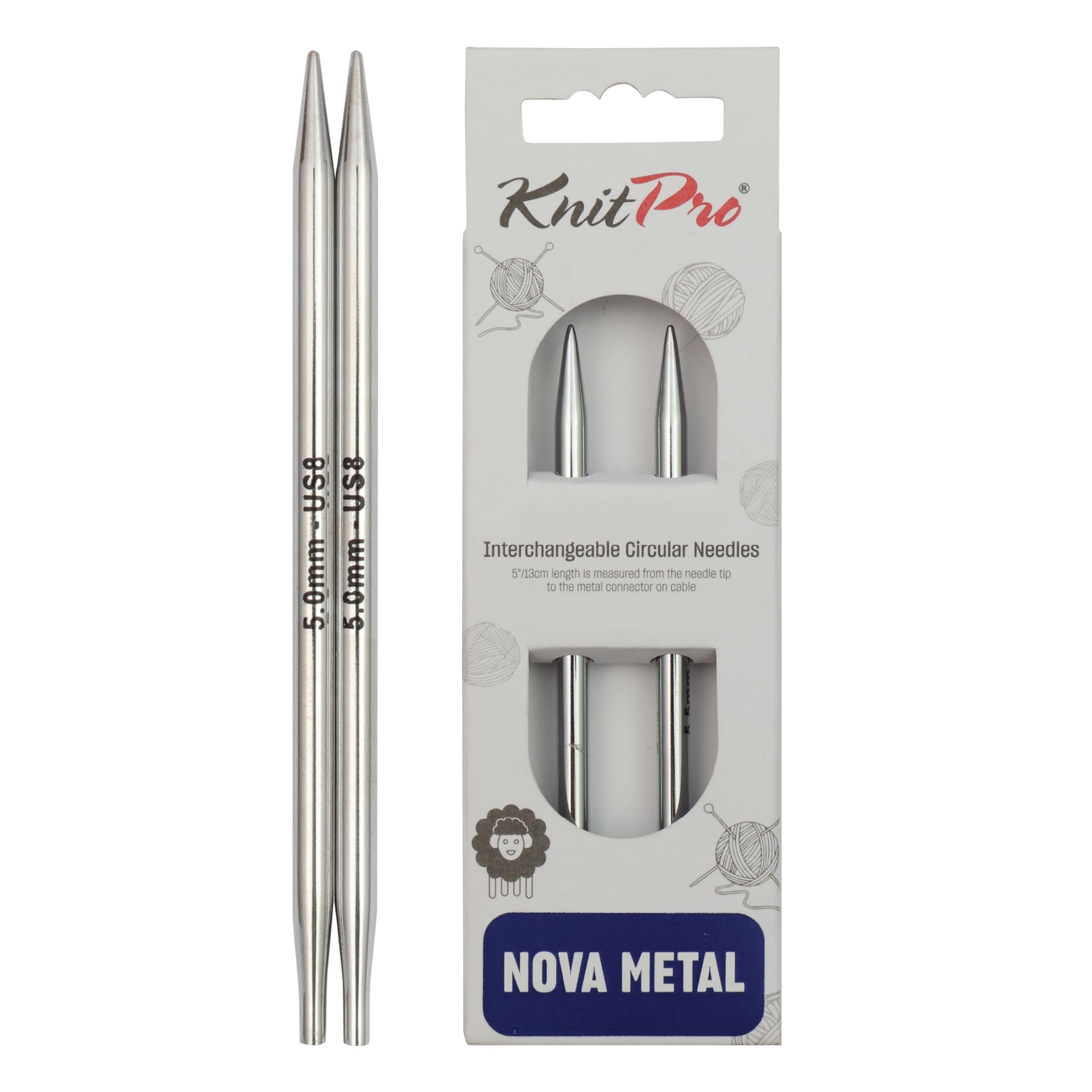 KnitPro Nova Interchangeable Circular Needles 5" (13cm) | 5.00mm