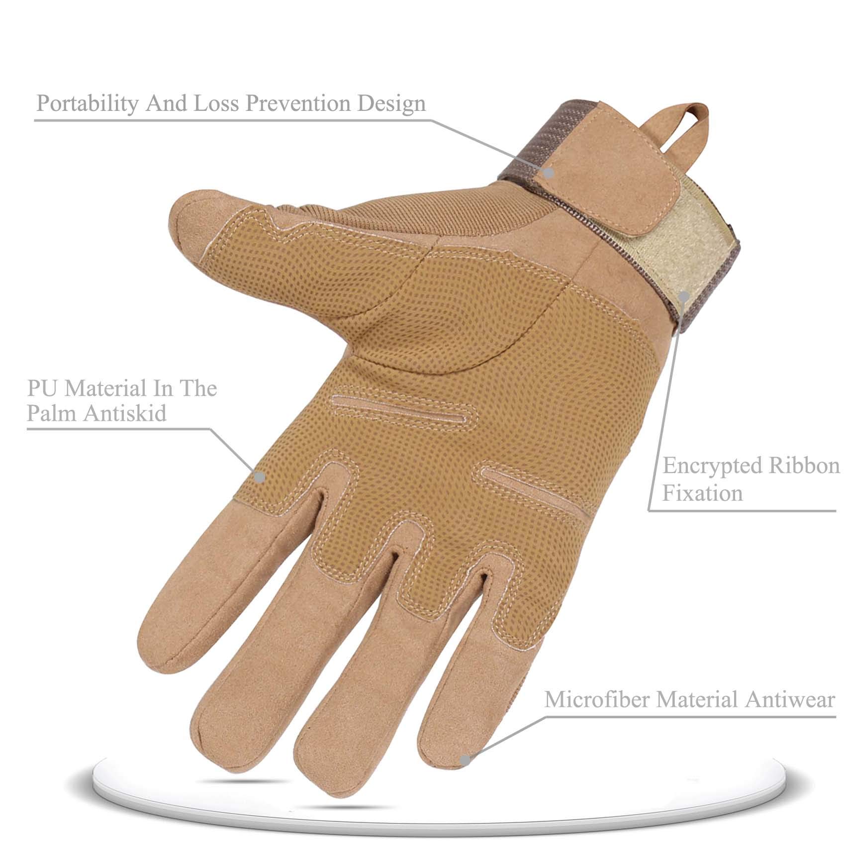 HIKEMAN Guanti per Softair per Uomini e Donne, con Schermo Touch Screen Completo, per Caccia, tiro, Moto, Ciclismo, Trekking, sonnecchiature, Industria Pesante