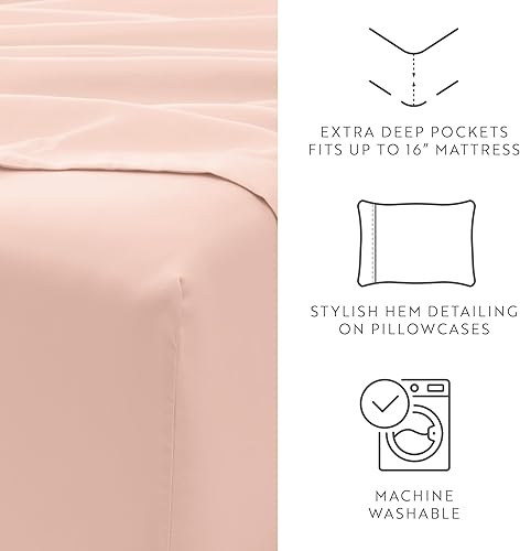 Miniatura 3 de Linen Market - Juego de sábanas de 6 piezas, color rubor, tamaño King