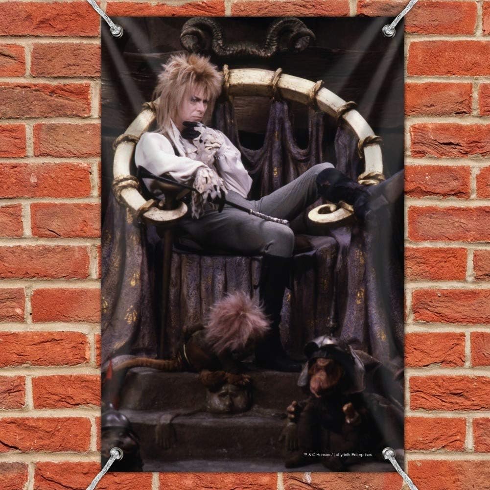GRAPHICS & MORE Goblin King Jareth from The Labyrinth Sitting On Throne David Bowie Home Business Office Sign