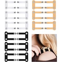 18 Pcs Bra Strap Hider Bra Strap Holders for Slipping Dress Retainers Clip to Hide Shoulder Keep in PlaceBlack, Gray, Skin Color