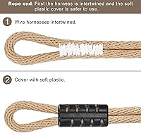 Vista 3 de BeneLabel 1 Pieza Cuerda para Columpio de Árbol, 19 pulgadas, Correa Colgante para Columpio de Hamaca de Árbol, Gancho Resistente, para Accesorios