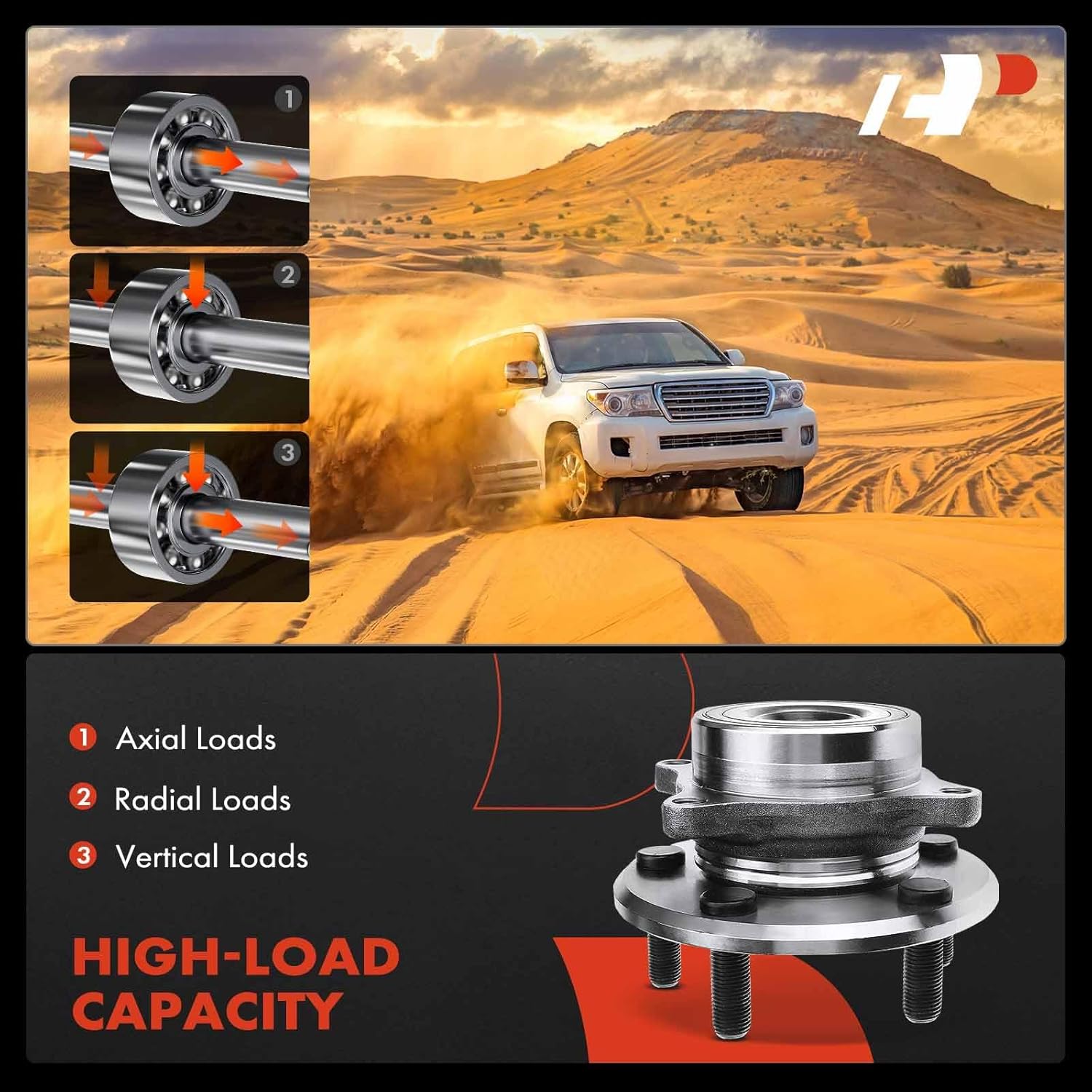 A-Premium 2 x Front Wheel Bearing and Hub Assembly with 5-Lug Compatible with Honda Odyssey 2011-2017 - Image 5