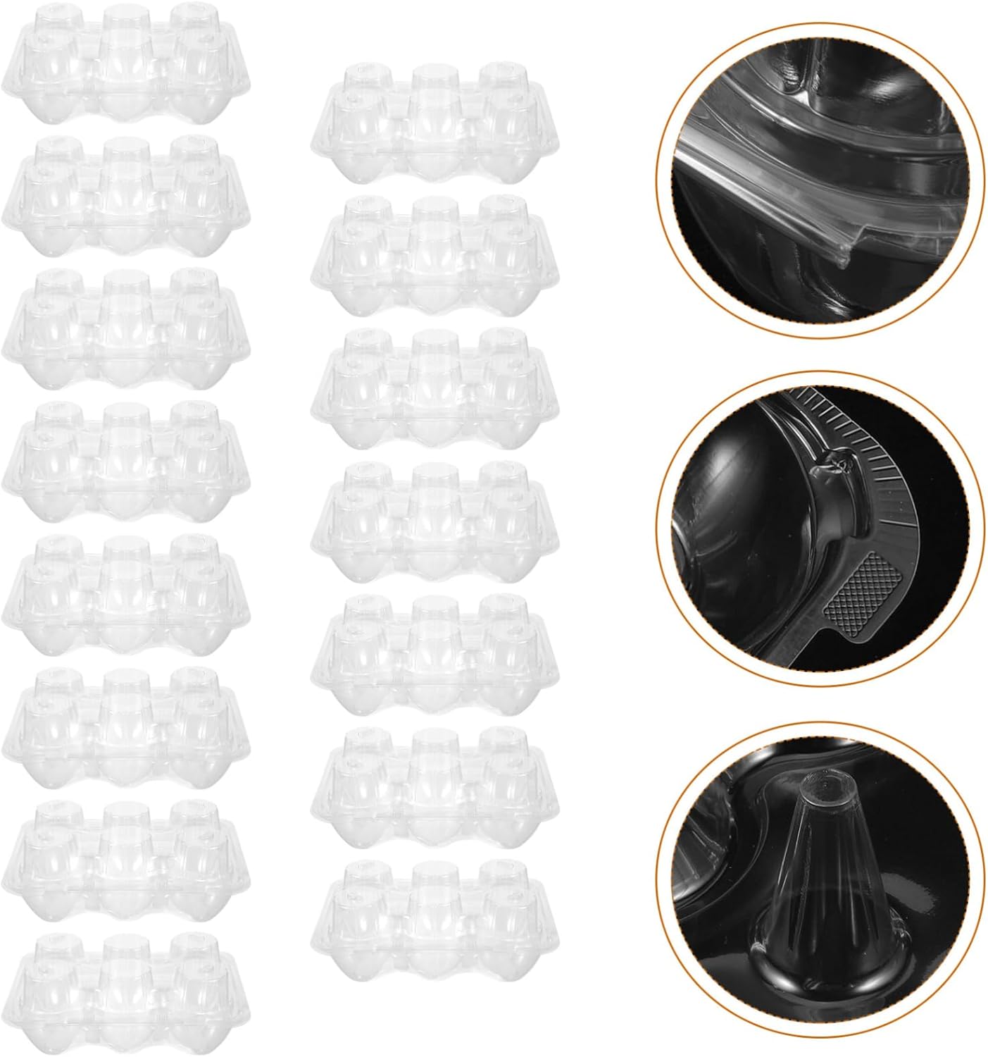 PRETYZOOM 15pcs Multi-grid Cupcake Packing Box Portable Dessert Carrier for Muffins Cookies and Treats Transparent Baking Packaging Container