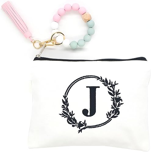 Bolsa de cosméticos con combinación de letras bordadas, bolsa de regalo personalizada, adecuada para bodas, cumpleaños, vacaciones, es un gran