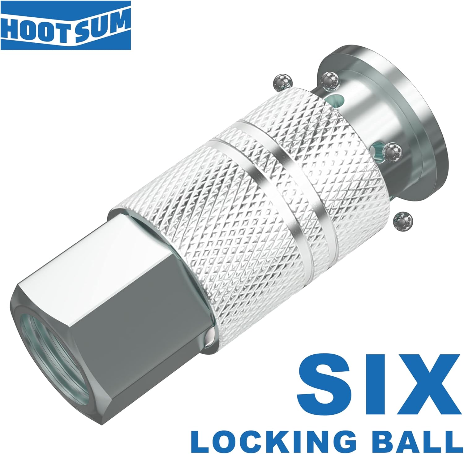 3/8’’ High Flow Air Hose Fittings Set, 3PCS 3/8 Body I/M Industrial Air Coupler and 6PCS 3/8 Body Air Plug with 3/8 Inch NPT Threads Size, 10PCS Air Compressor Accessories Quick Connect Set thumbnail