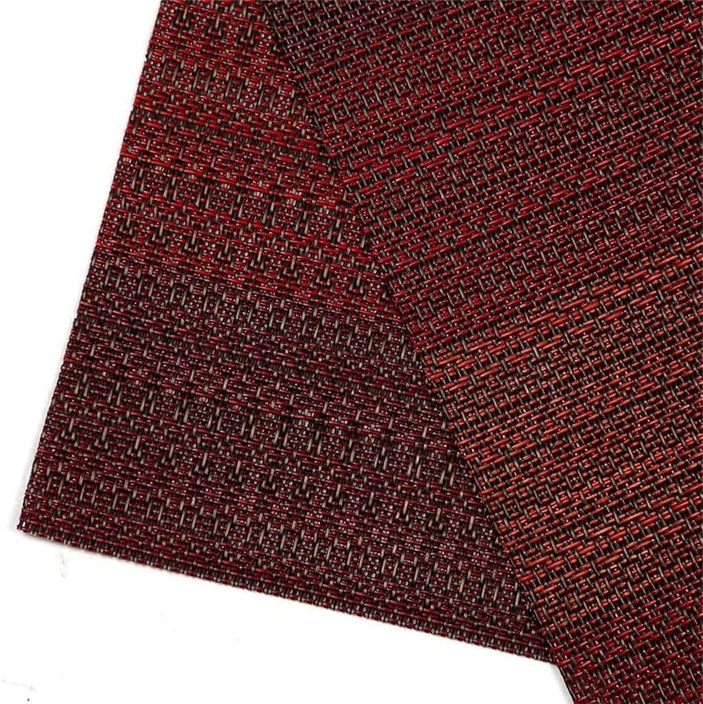 4 Piece Set Red Placemat Set Woven Mats Dishes Coasters Mats Western Food Mats Heat Insulation Pads Placemat Table