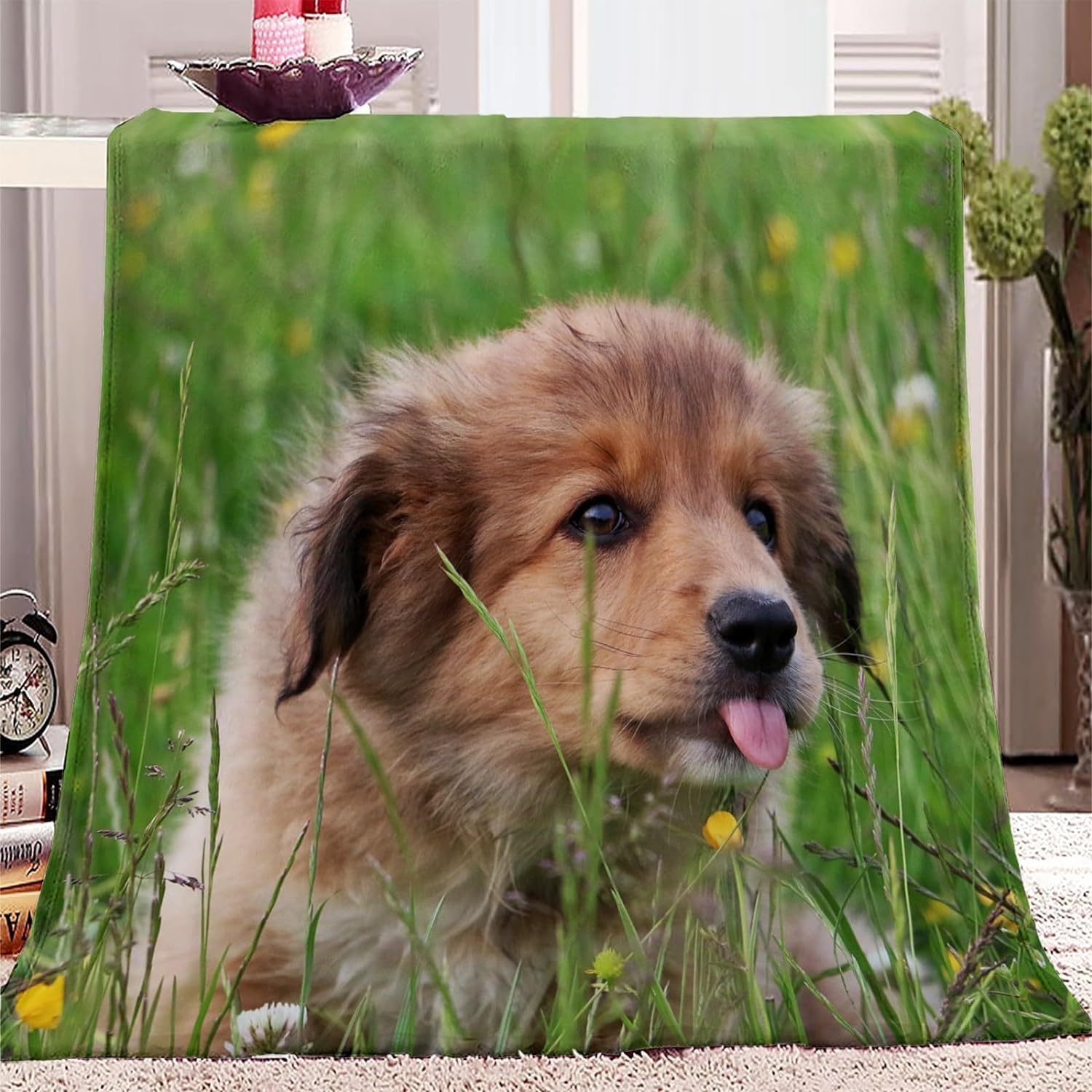 Couverture Chien 3D Plaid Polaire 180x220 Animal Doux Microfibre Couverture en Flanelle Chien Couvertures et Plaids Chaud pour lit Jeté de Canapé m3603
