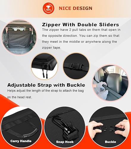 Miniatura 4 de Freedom - Bolsa de almacenamiento rígida con asa para Jeep Wrangler JK, JKU, JL, JLU, Sports, Sahara, Freedom, Rubicon de 2 puertas y 4 puertas,