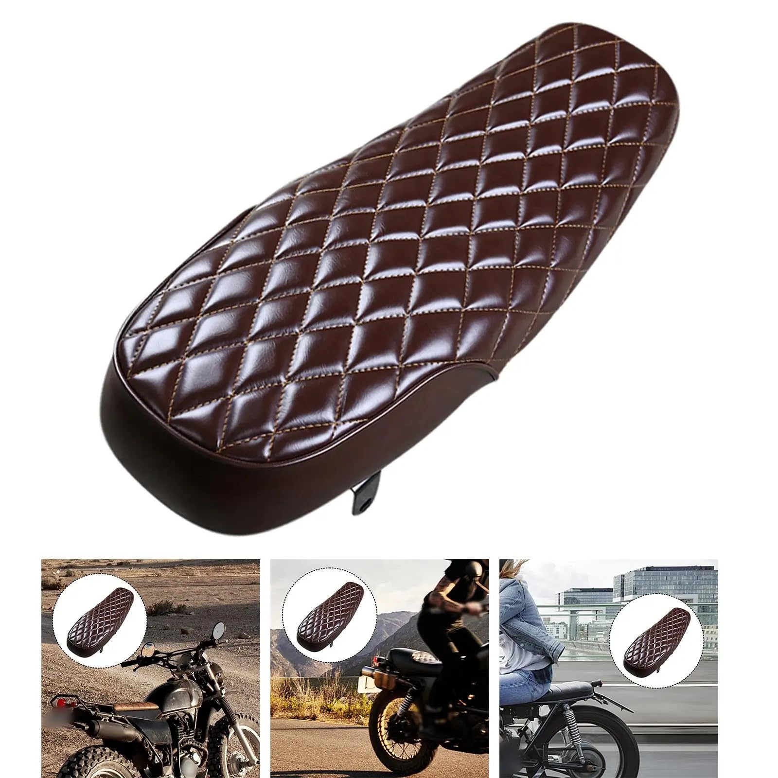 Anteriore Driver Sedile Sella da moto vintage in PU artificiale