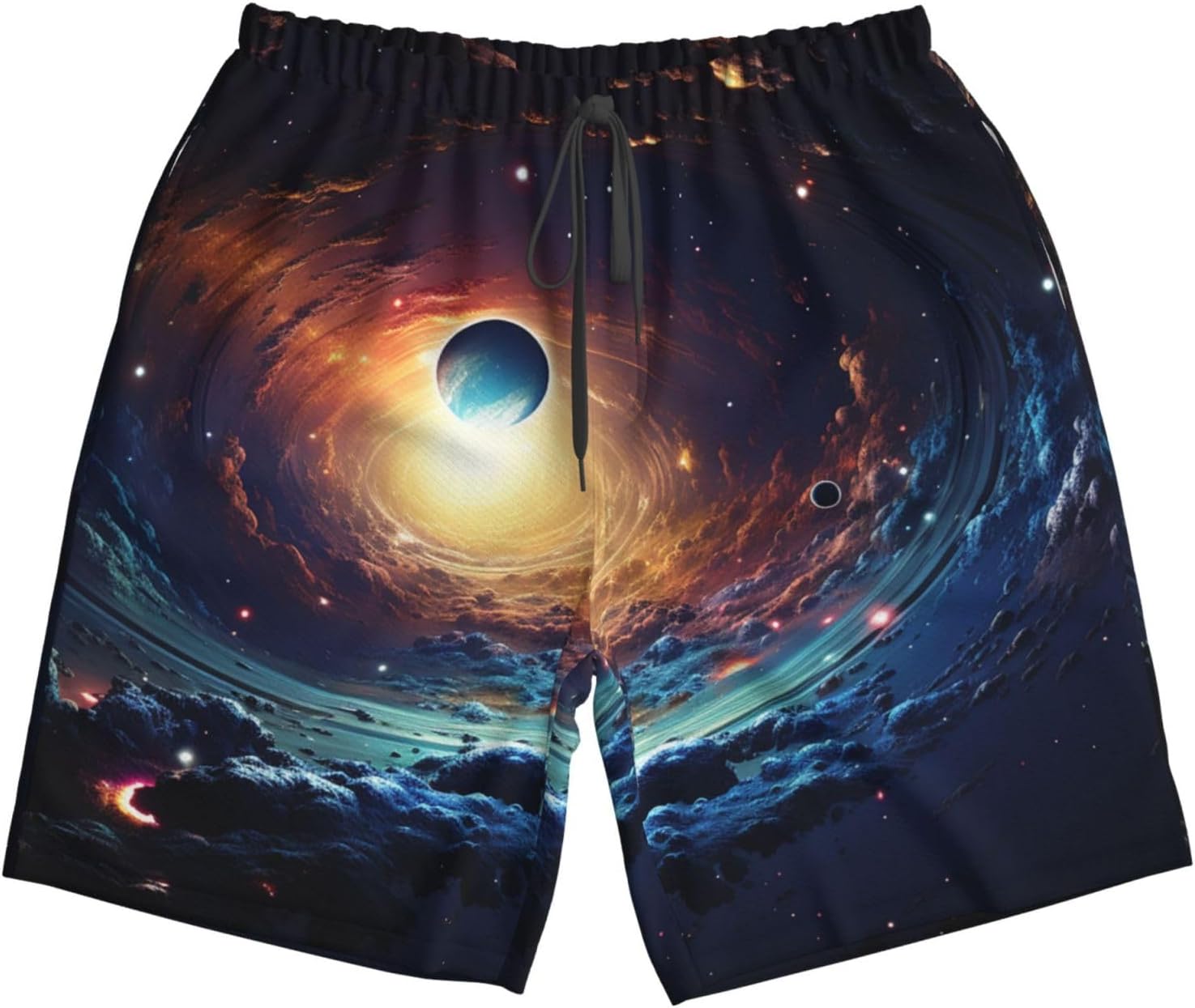 Men's Swim Trunks Quick Dry Beach Shorts Summer Bathing Suit Abstract Universe Swimwear Beachwear with Pockets