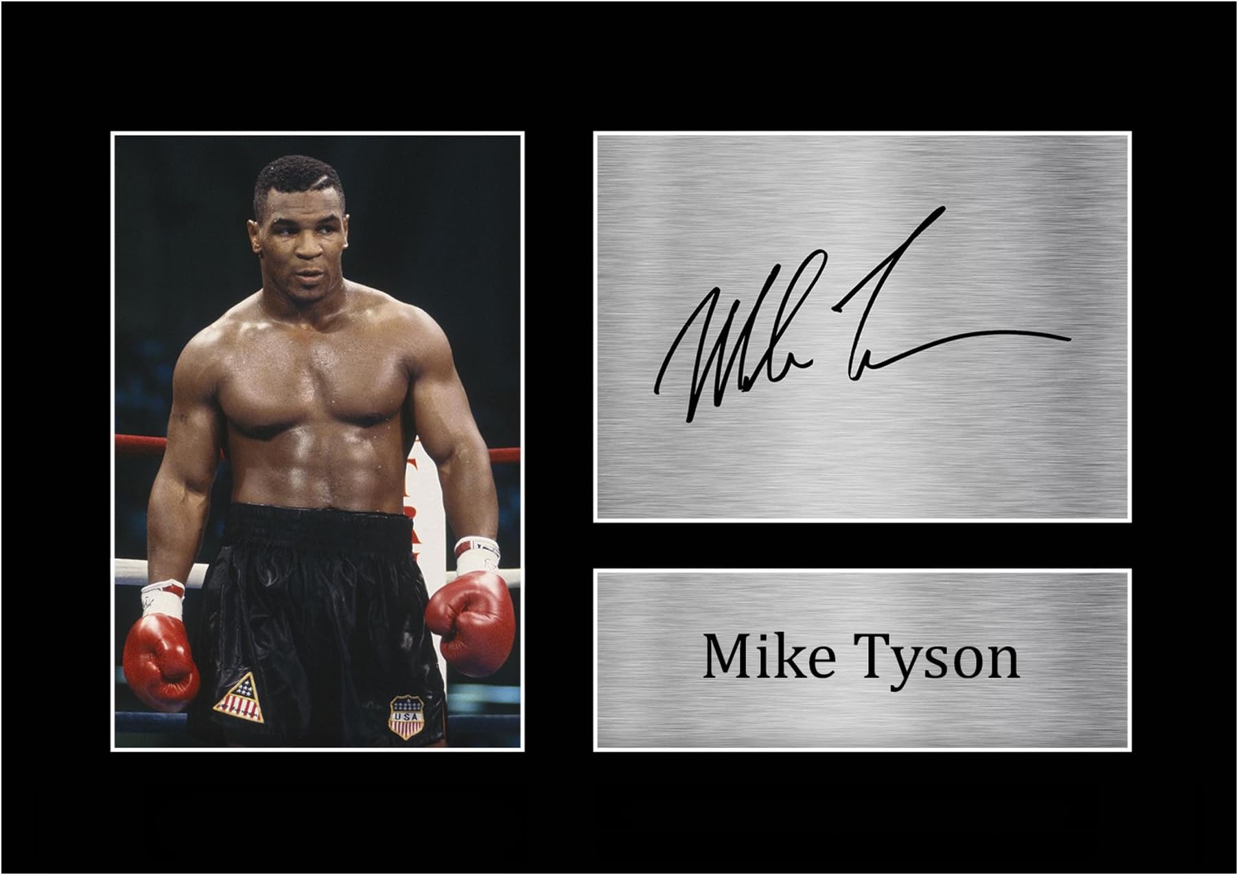 Mike Tyson Gift Signed A4 Printed Autograph Boxing Gifts Print Photo Picture Display