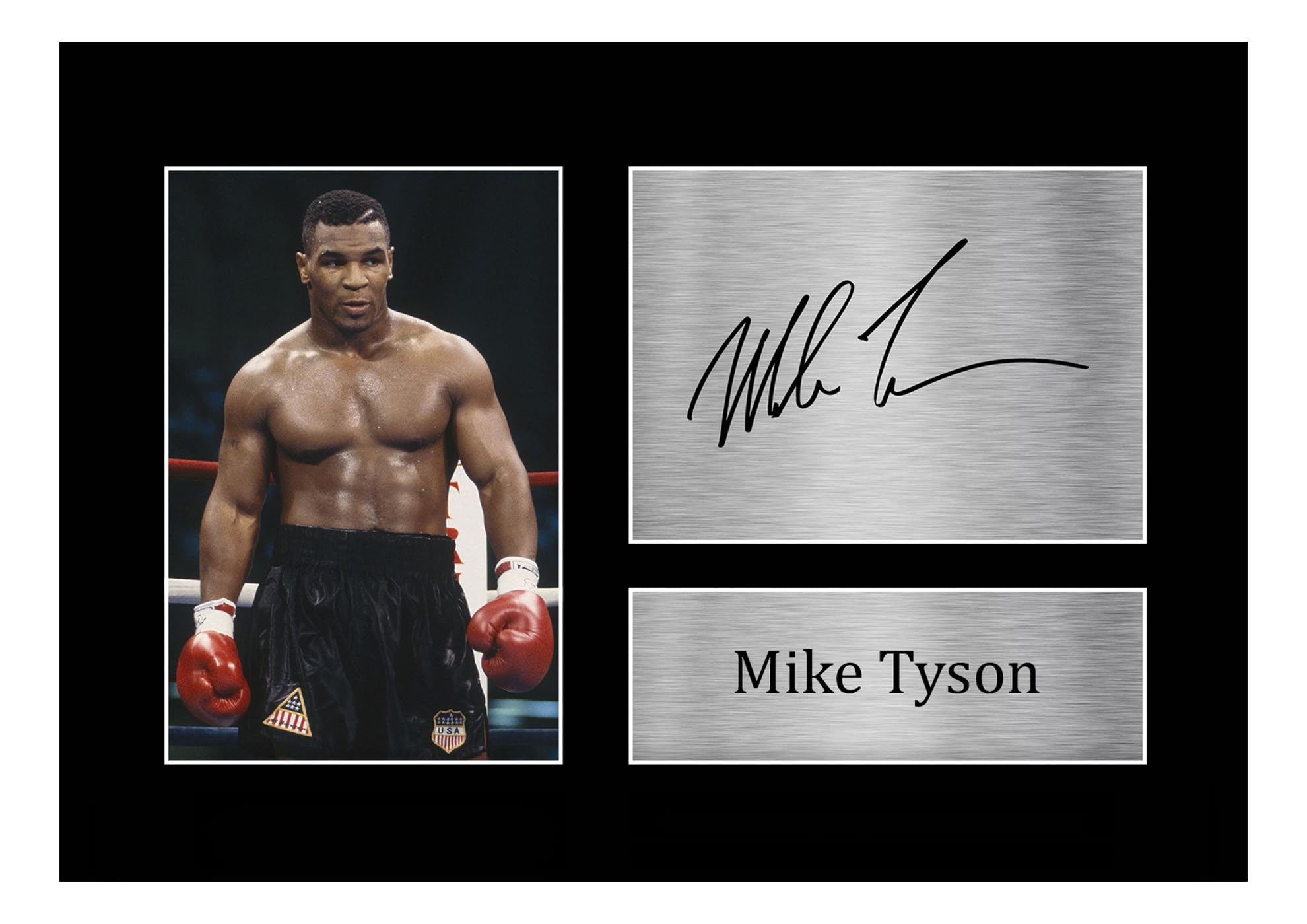 HWC Trading Mike Tyson Gift Signed A4 Printed Autograph Boxing Gifts Print Photo Picture Display