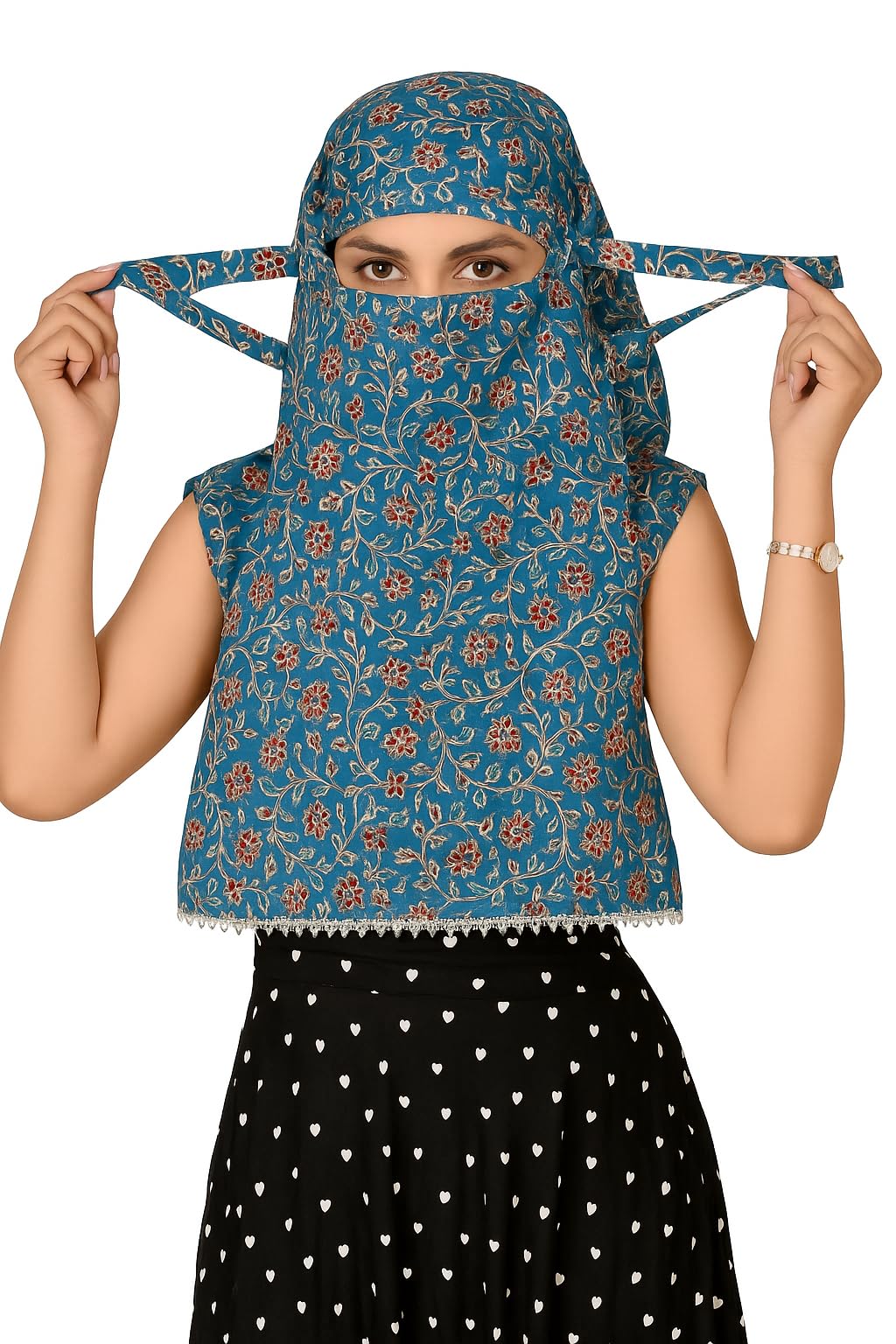 Girl's Scarf Latest Cotton Made - Full Face Cover, Head, Hair Face Protection - Sun Protection-picture-28
