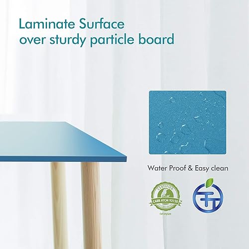 Miniatura 373 de Kaboon Mesa universal de 45.67 x 23.62 pulgadas, escritorio sólido de una pieza, encimera de melamina reversible, escritorios dobles, escritorio en