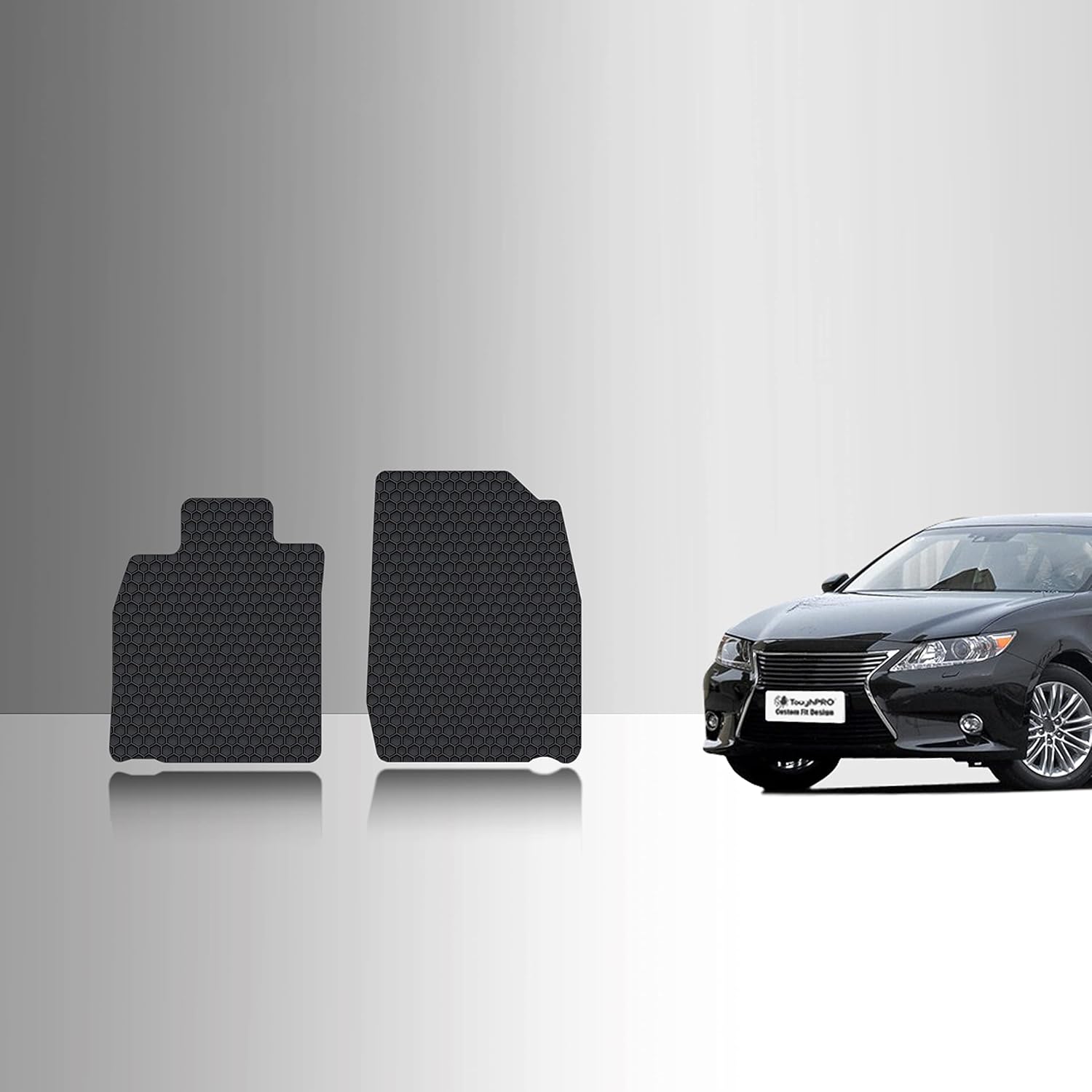 TOUGHPRO Cargo/Trunk Mats Accessories for Lexus ES350 All Weather Heavy Duty (Made in USA) Black Rubber 2007 2008 2009 2010 2011 2012