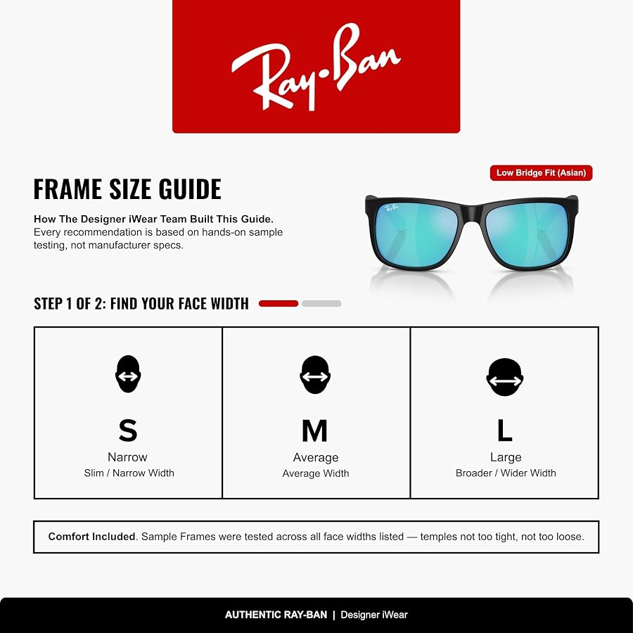 Ray-Ban RB4165F Justin Classic Square Sunglasses for Men, photo 4 of 4