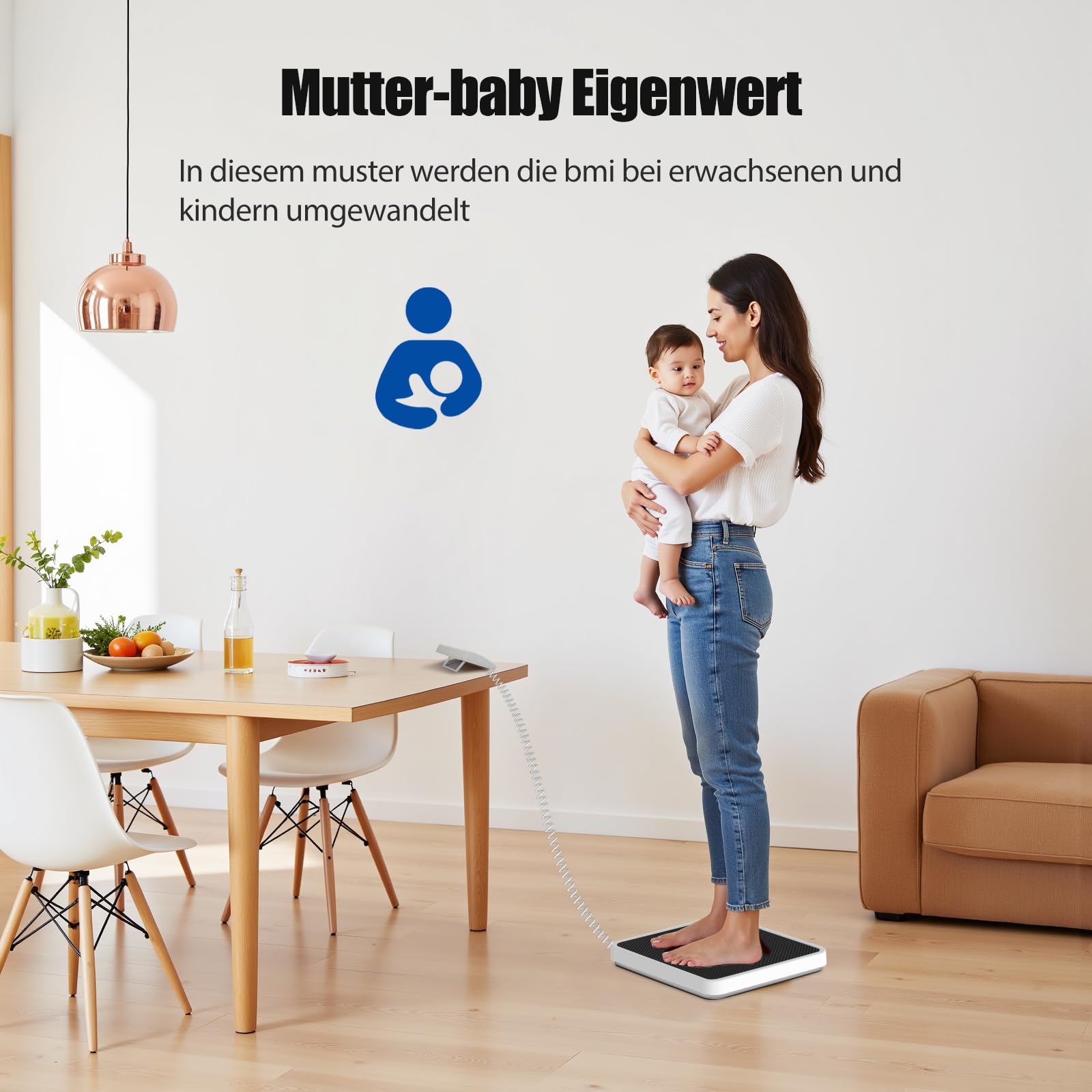 Medizinische Schwerlastwaage bis 300kg-Personenwaage separates Display | Digitale Plattformwaage mit 20g-Teilung, Tara & Hold-Funktion. Robuste Edelstahl-Körperwaage für Klinik, Praxis & Adipositas