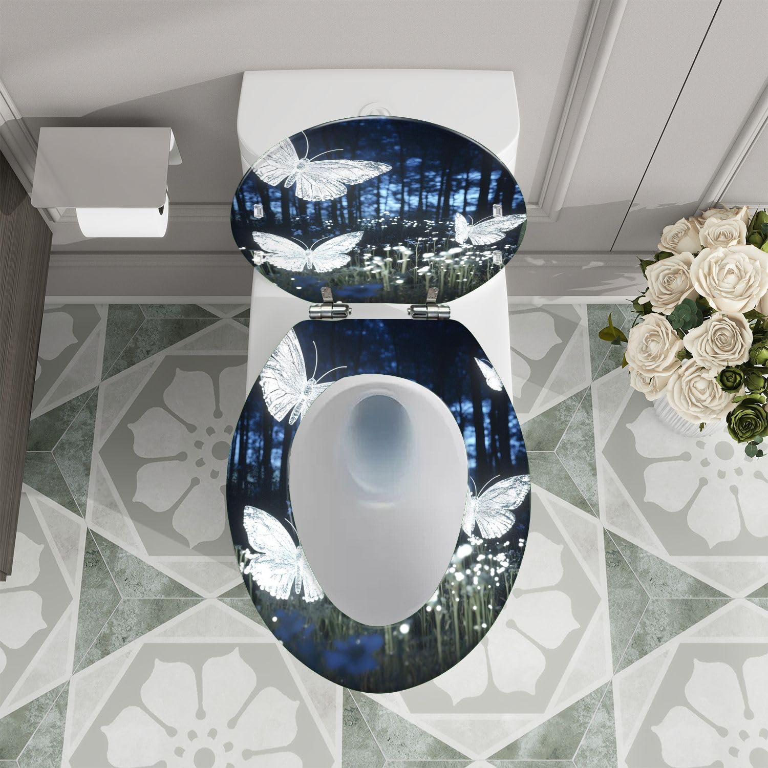 Sedile WC allungato generico per bagni residenziali