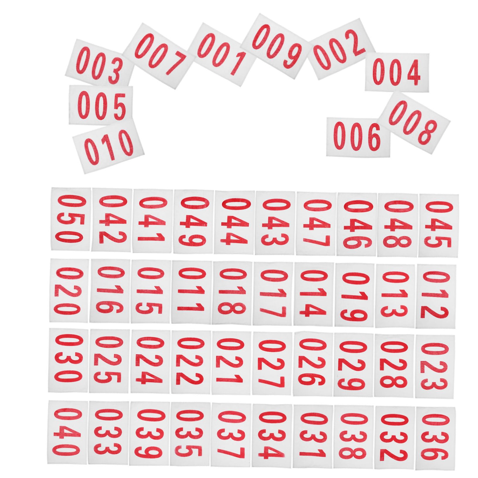 TOYANDONA Numéro De Tissu Sport Afficher Numéroté Courir Dossards Tissu pour Numéro De Course Clips À Bretelles pour Coureurs Races avec Bavoir Coton