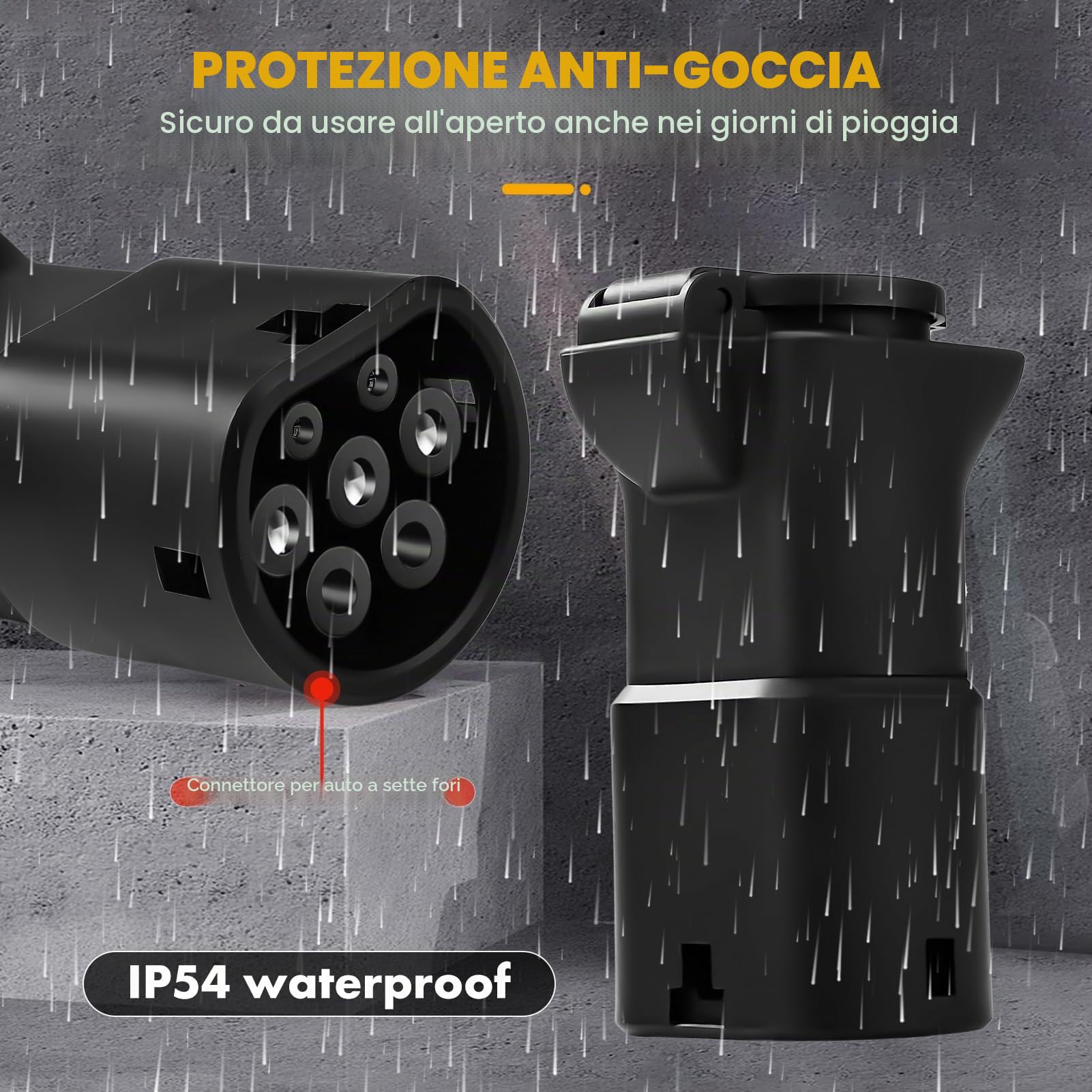 Adattatore V2L per scarico e veicolo V2L, 3,5 KW, 16 A, 220 V, tipo 2 a Schuko, IP54, compatibile con MG4, MG5, MG