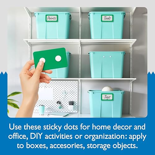 Miniatura 6 de FindTape Monedas/Puntos Solo Laterales de Gancho con Respaldo Adhesivo (HL74-C): 5/8 pulg. Puntos de diámetro [1200 por rollo] Solo lado de gancho