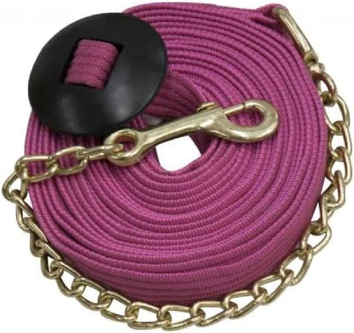 Showman 25' Flat Cotton Web Lunge Line w/Brass Chain