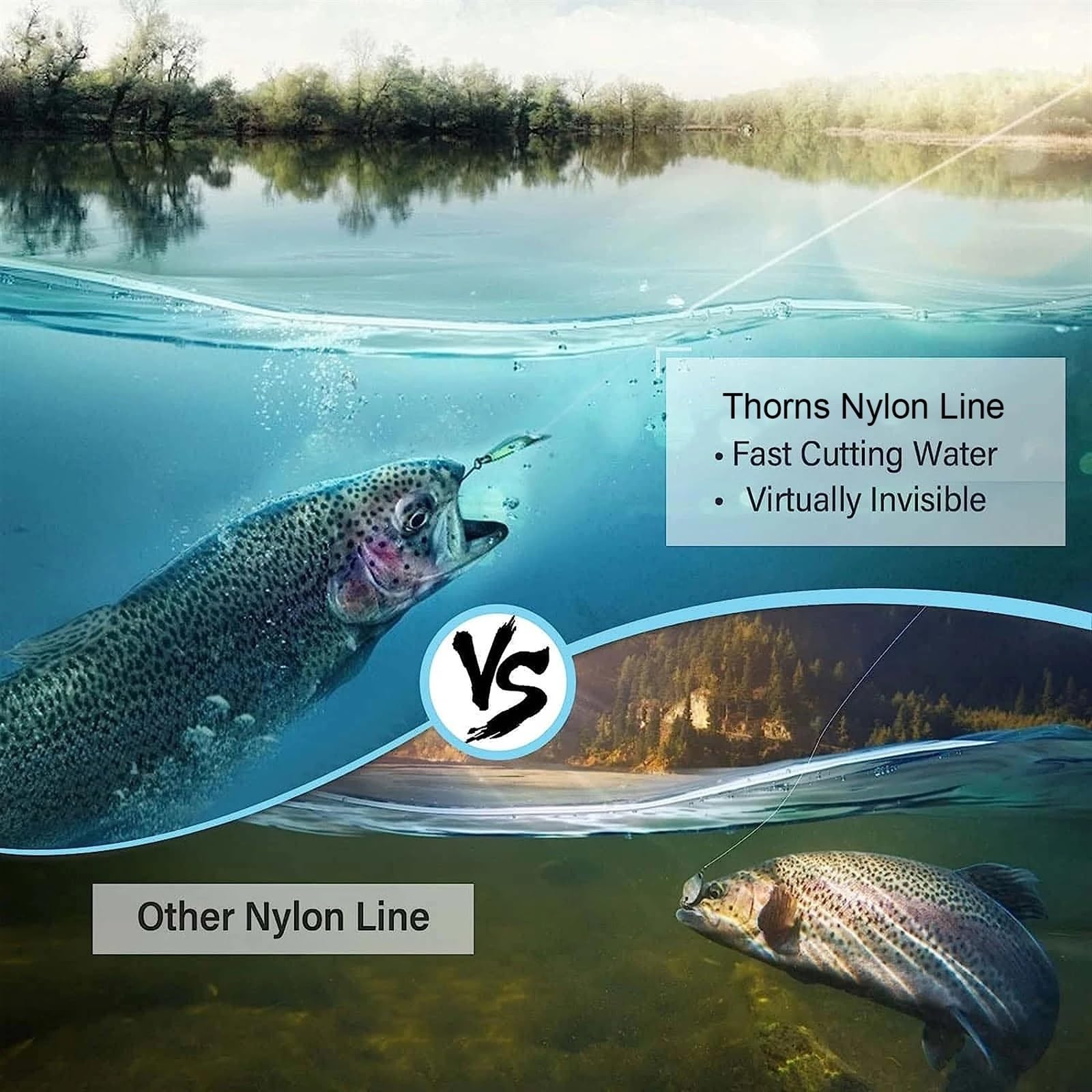 Filo da Pesca Lenza da Pesca in monofilamento di Origine in Nylon di Grandi Dimensioni 500M Lenza da Pesca in Mare da 115 libbre(D,1000M-0.80MM-68BL)