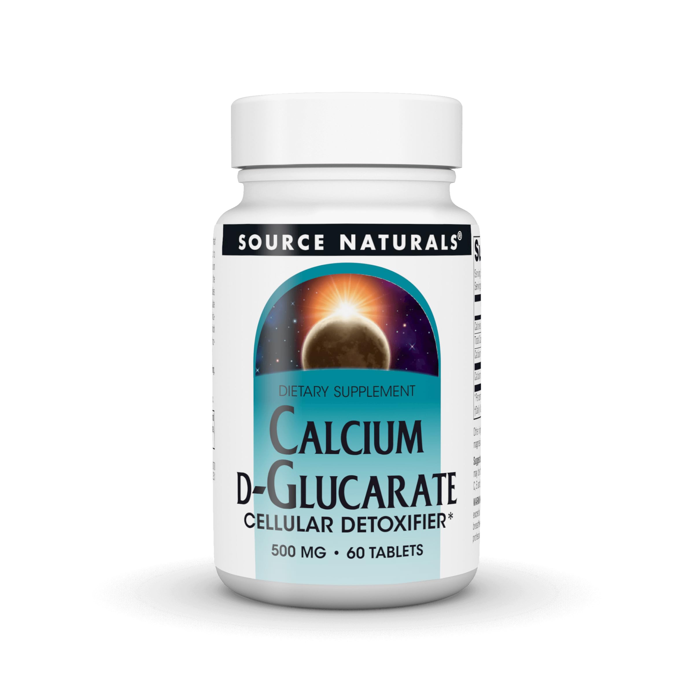 Source Naturals Calcium D-Glucarate, Cellular Detoxifier* - 500 mg - 60 Tablets
