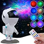 Astronaut Galaxy Projector, Star Projector, Astronaut Light Projector with 8 Colors LED Nebula, Starry Night Light Projector with Remote, Kids Room Decor, Gifts for Kids, Friends, Birthday Game Party