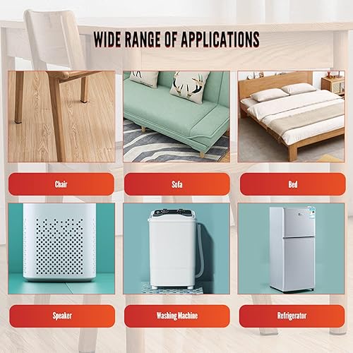 Miniatura 6 de Protectores de suelo, almohadillas protectoras de pies de muebles, 48 almohadillas cuadradas de fieltro para muebles, 0.630 x 0.630 in, almohadillas