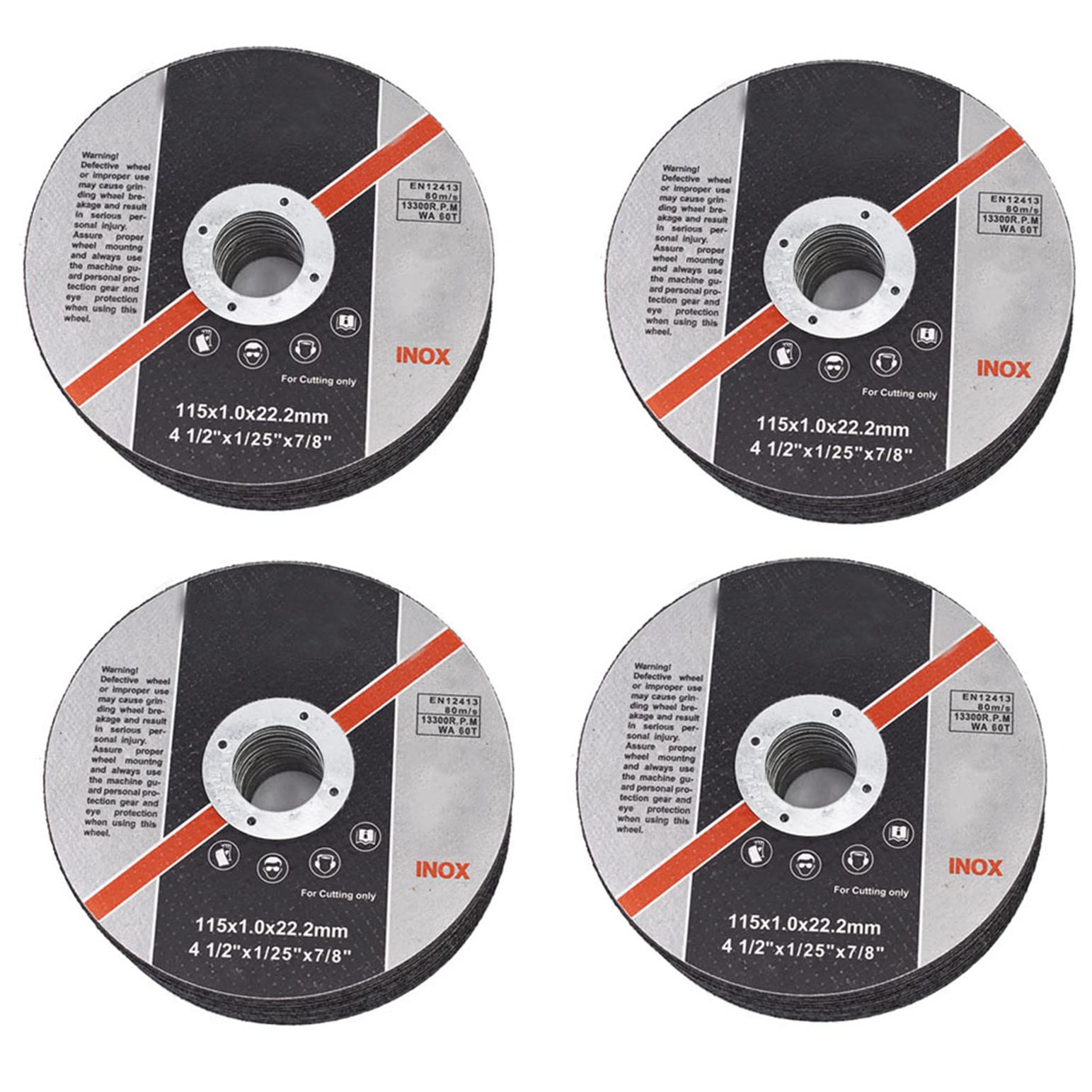 mitoharet 100-Pack 4-1/2Inch Cut Off Wheels, Cutting Wheel for Metal & Stainless Steel, 0.04In Thin Cutting Disc Used on 7/8In Mandrel Cut-Off Disc Angle Grinder