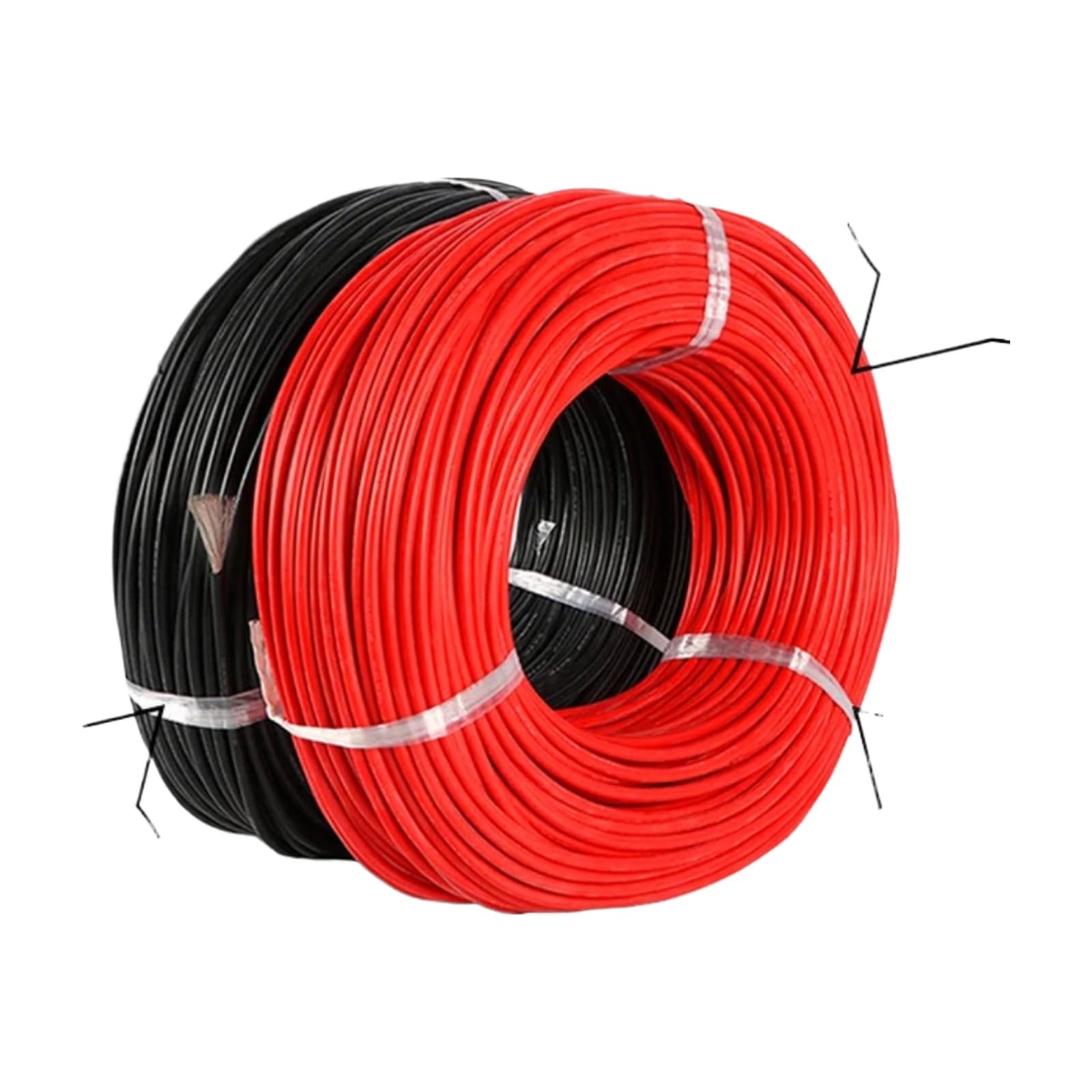 50 m/ Kable krzemowe o dużej mocy, czarny, czerwony, 4AWG 2AWG 1AWG 50 mm2 75 mm2 95 mm2 (silikonowa, czarna rolka, 5 m, 4 AWG)
