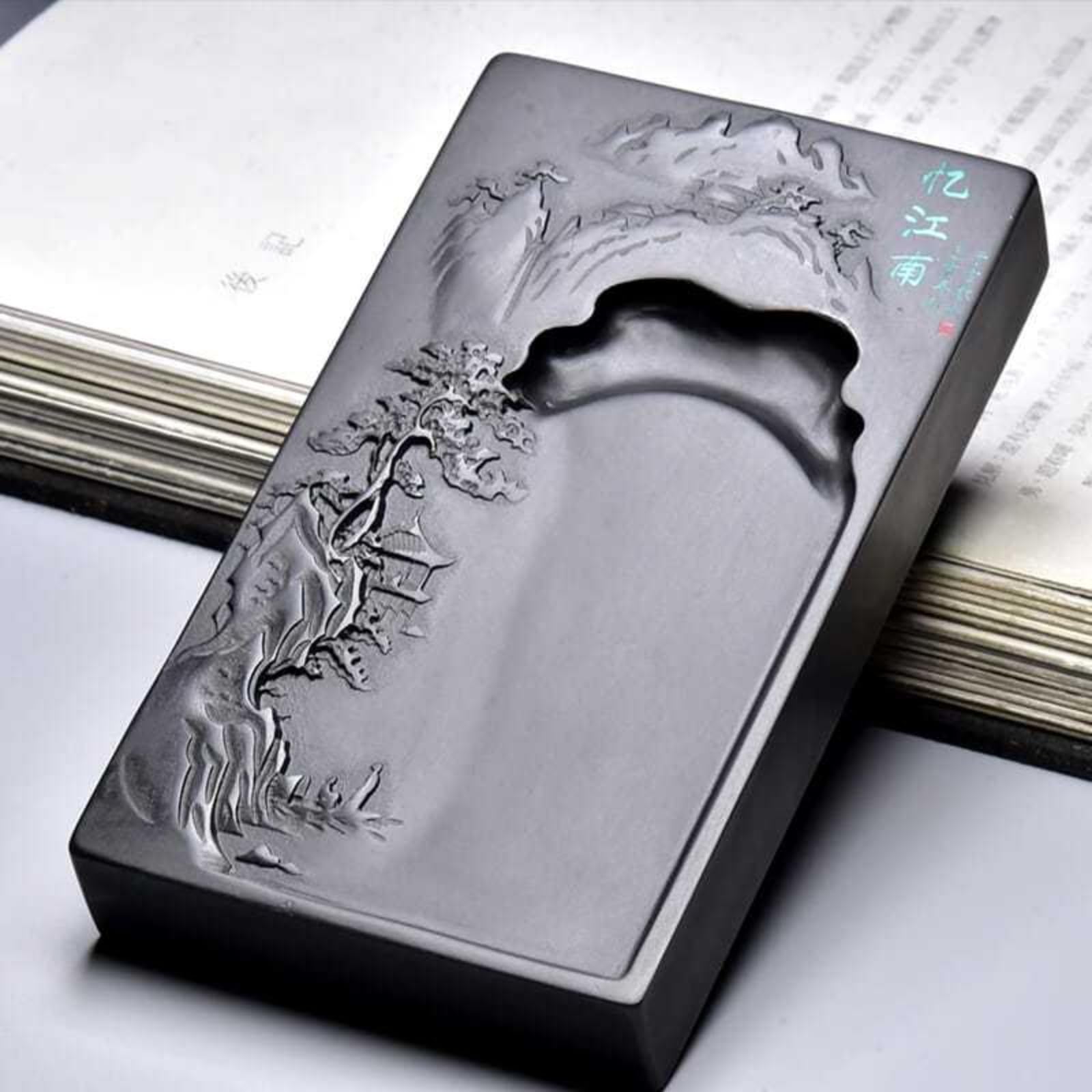 Pierre à encre de style chinois ancien, 14,5 cm 14,5 cm, fournitures de calligraphie pour pratique de la calligraphie