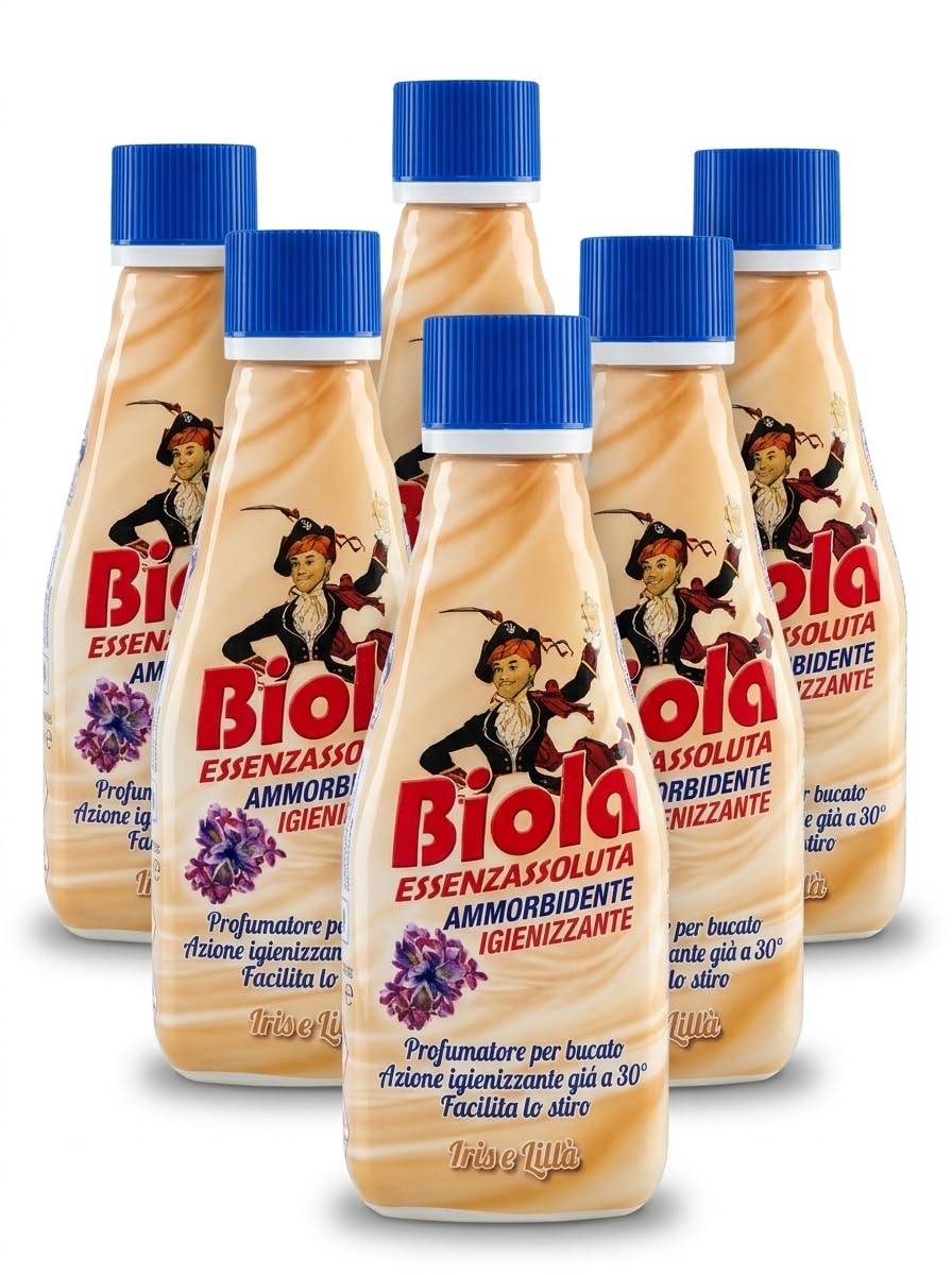 Ammorbidente Igienizzante Profumo Iris e Lilla', 300 ml, Set da 2, 4 o 6 Confezioni (Set da 6 Pezzi)
